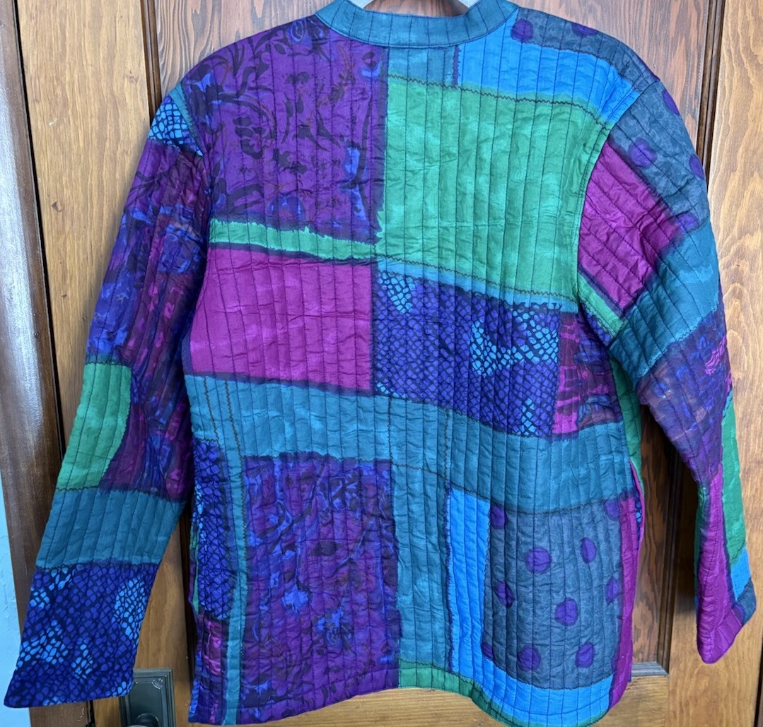 Vintage Quilted Women’s Jacket Phool Size M Cottagecore Grandma