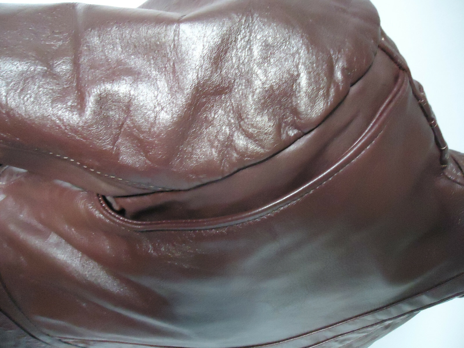 VTG 80s womens LEATHER biker JACKET cafe racer 12 LAC-DROLET CANADA