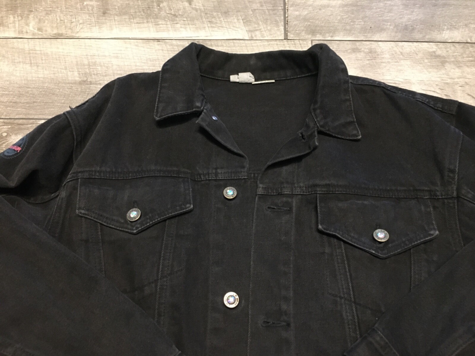 L.A. Gear Denim Jean Jacket Womens Size Large Made in Hong Kong 80’s Vintage