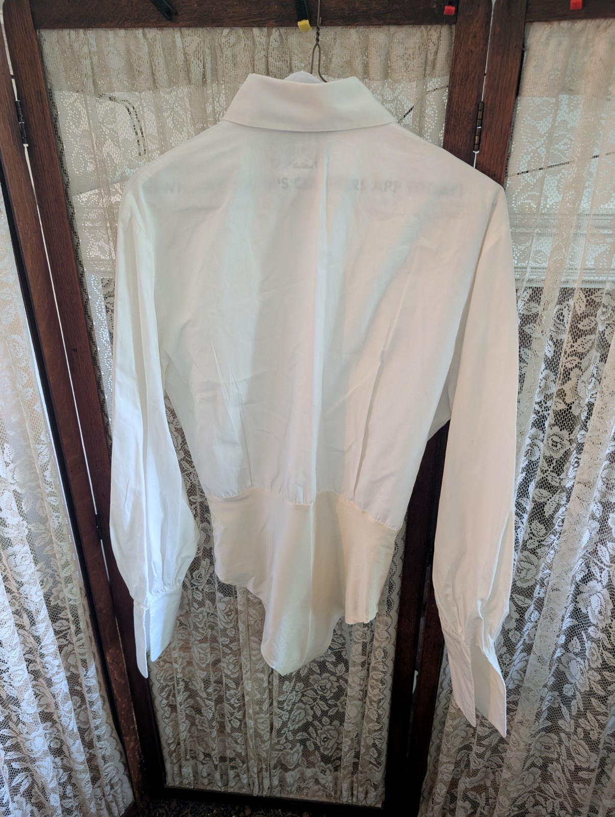 Vintage 80’s 90’s White Christian Dior Paris Boutique Tuxedo Blouse EU 42