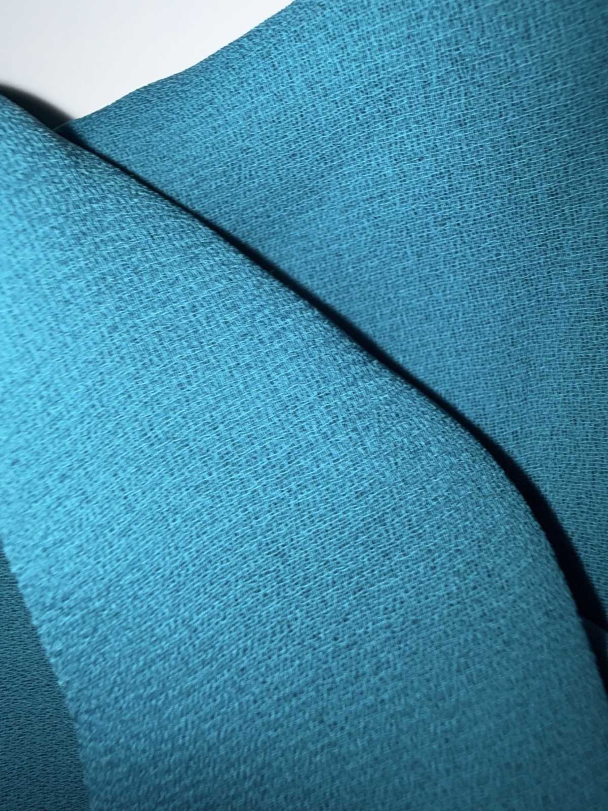 Vintage 80s Empire of California Teal Blouse Size Small Made in USA Retro