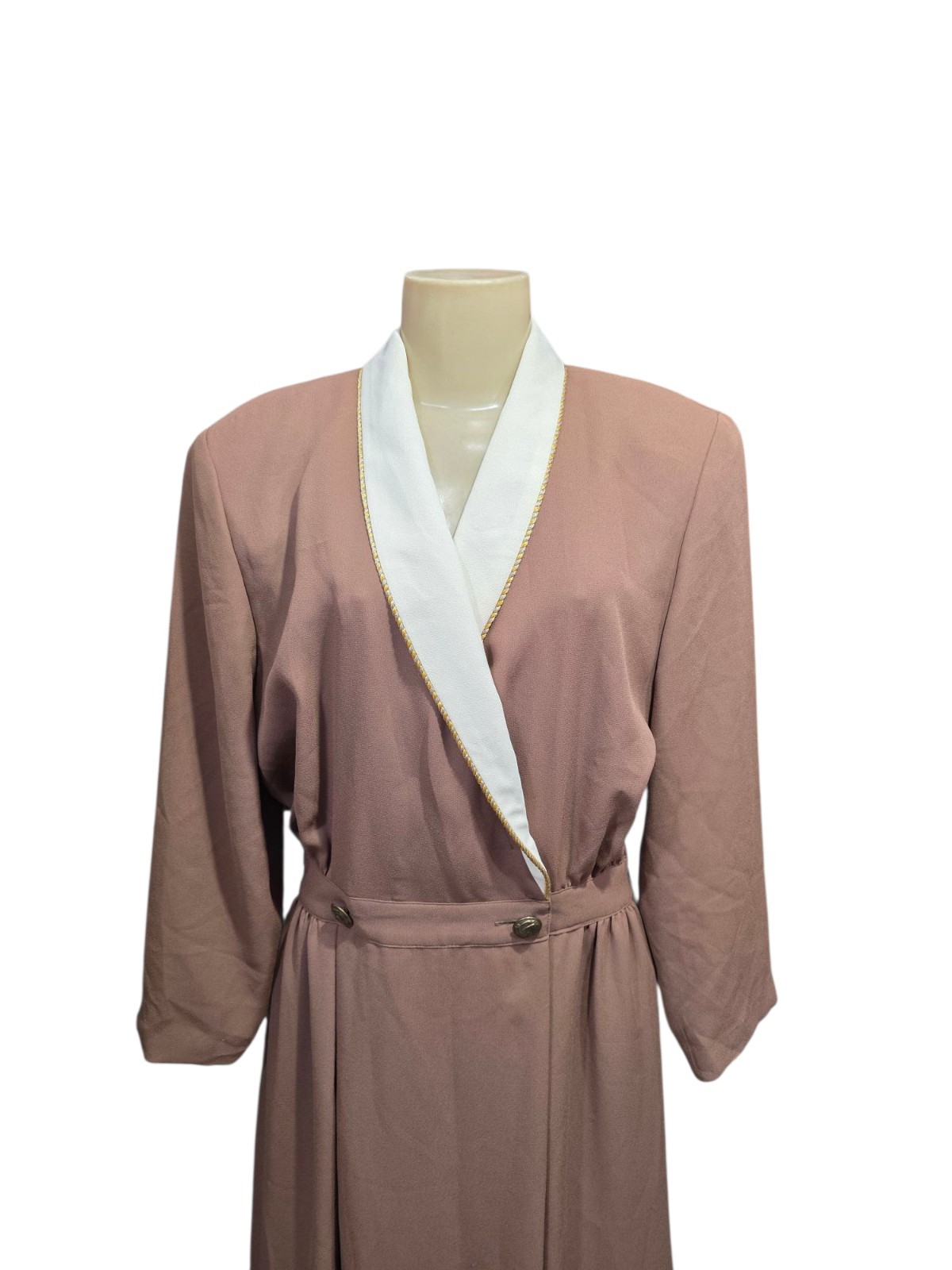 Vintage Chaus Dress Midi Olive Brown Size 12