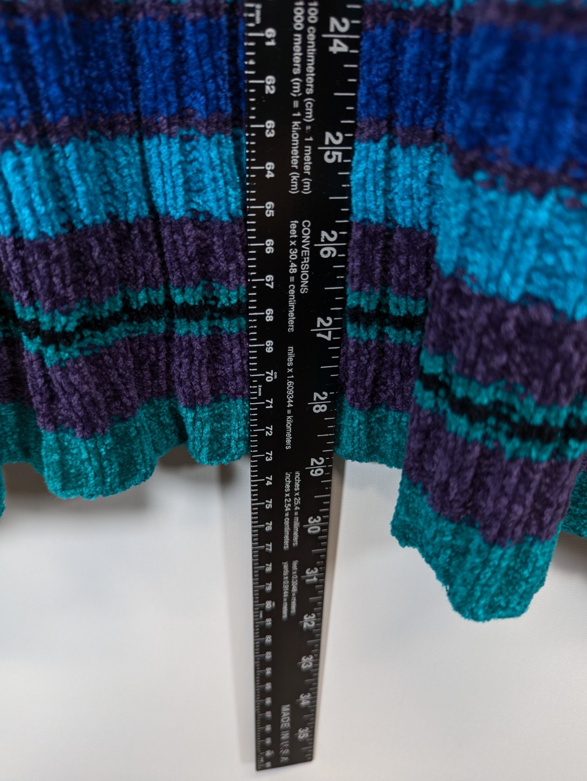Just for women Vintage Green Blue Stripes Plus size sweater 2X Pullover