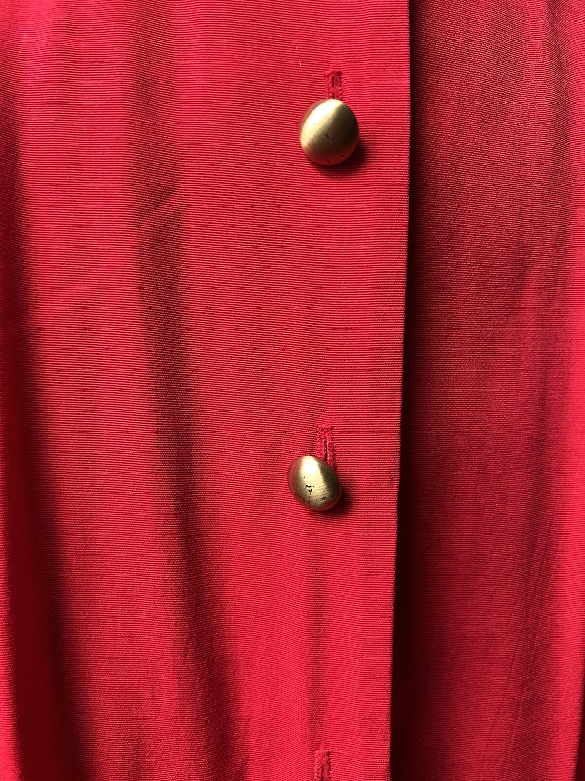 1980s Lipstick Red Button-Up Shirt Dress S M 80s Stranger Things Secretary Retro