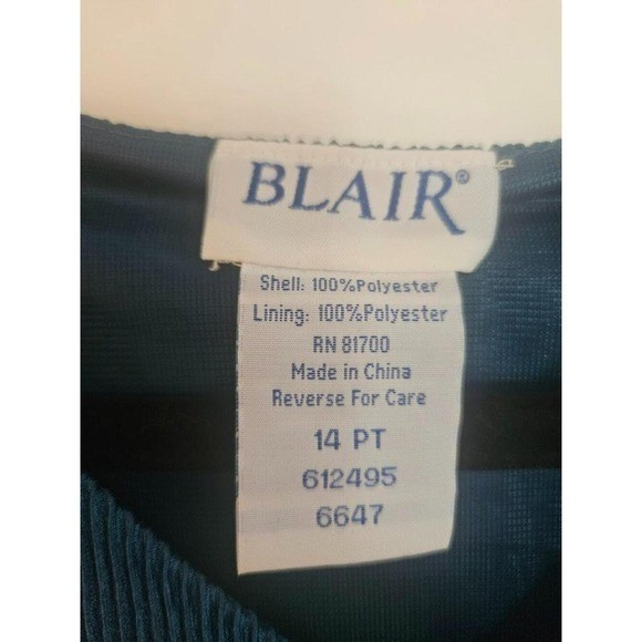 Blair Plisse-Tiered Dress Woman’s Teal Size 18 *Y2K VINTAGE*