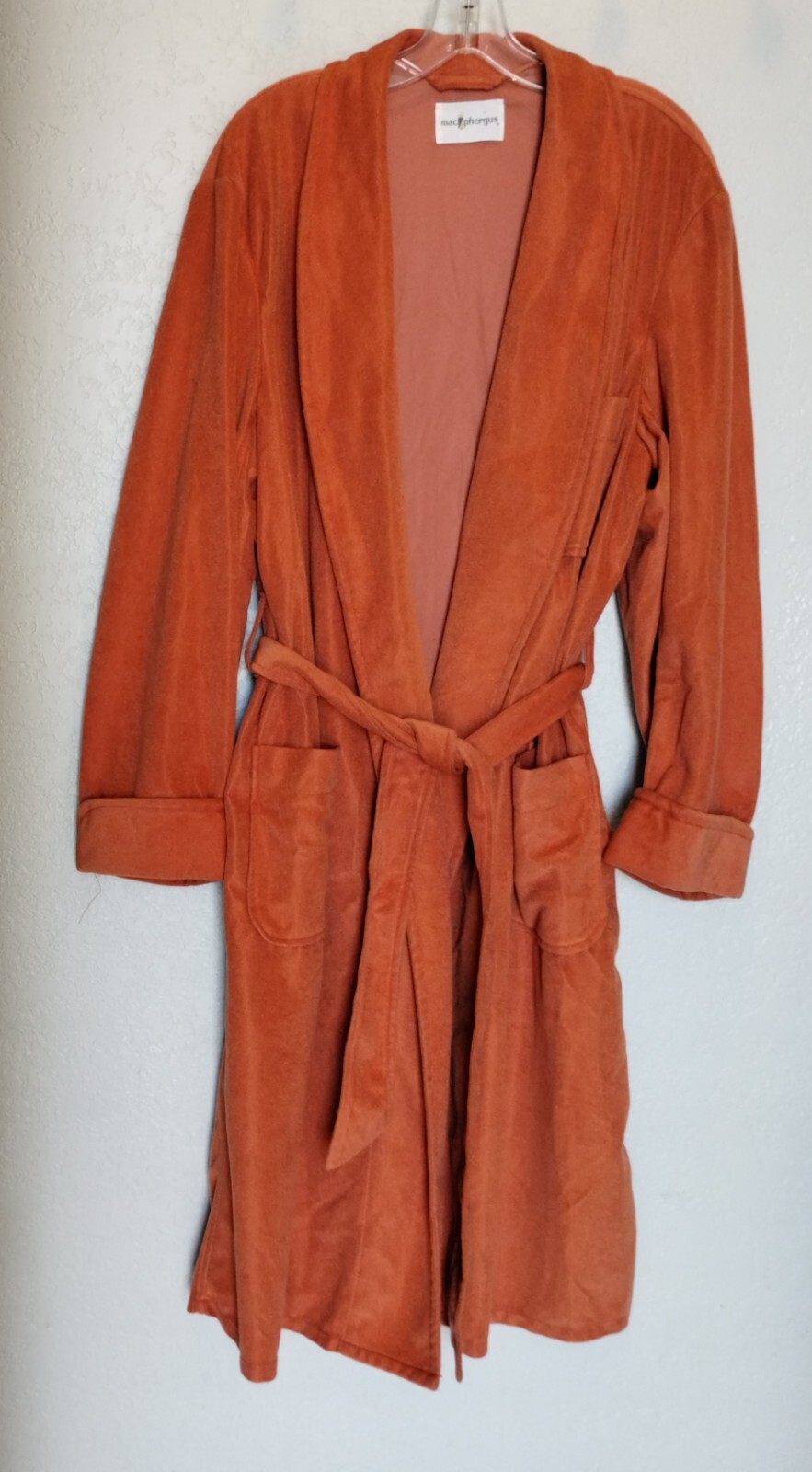 Orange Robe Vintage Soft Velvet Like, Unisex, Mens Women’s Glam Mac Phergus