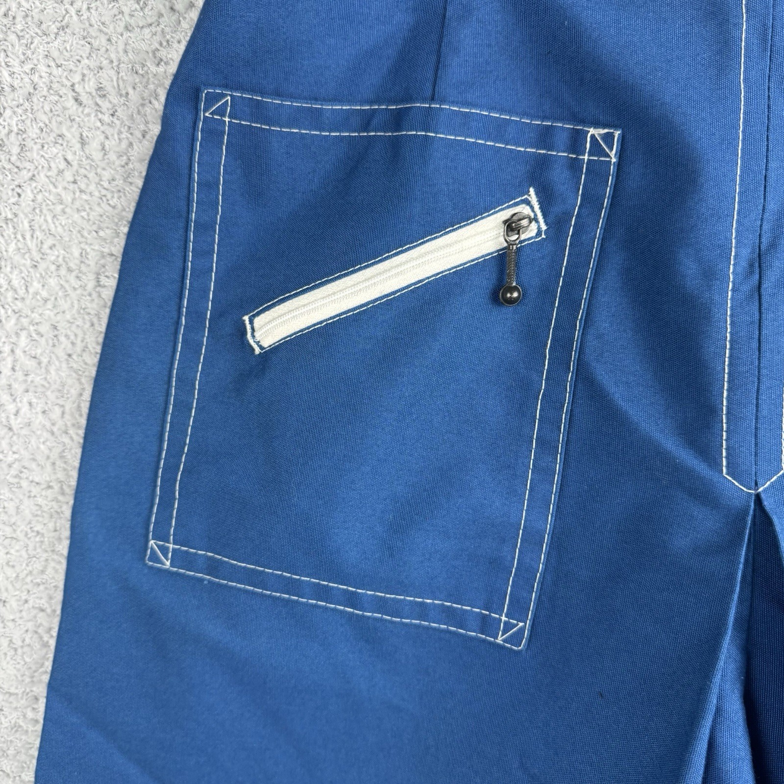 Vintage 60s Women’s Scooter Skort Shorts Blue Pockets Size 12