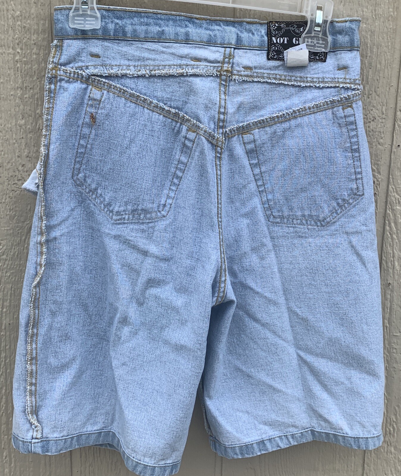 Not Guilty USA High Waist Denim Shorts 9/10 28 In Waist Talon 42 Zipper Jorts