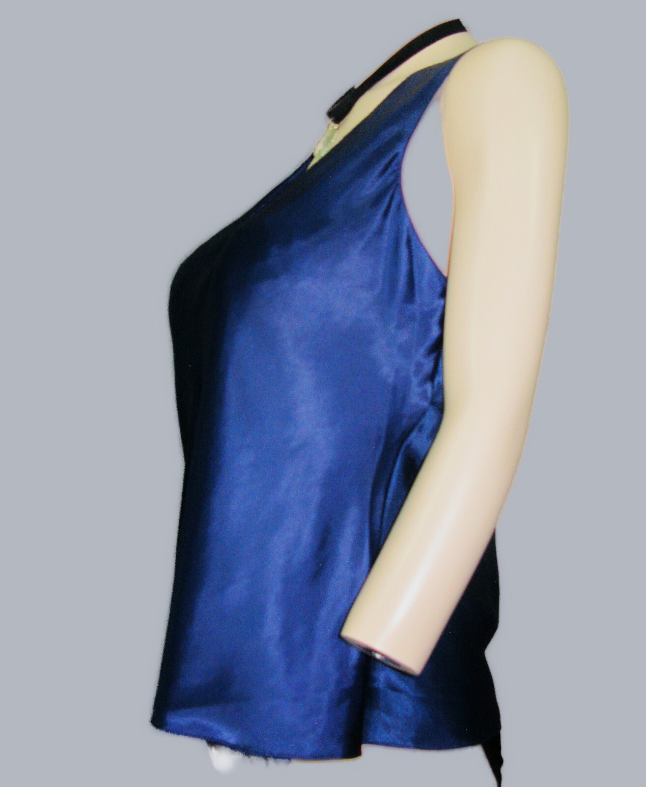 EmbellyShmentz~Vintage Shiny Plush Satin 2 Pc Slip Set Half Slip Med Cami Sz 38