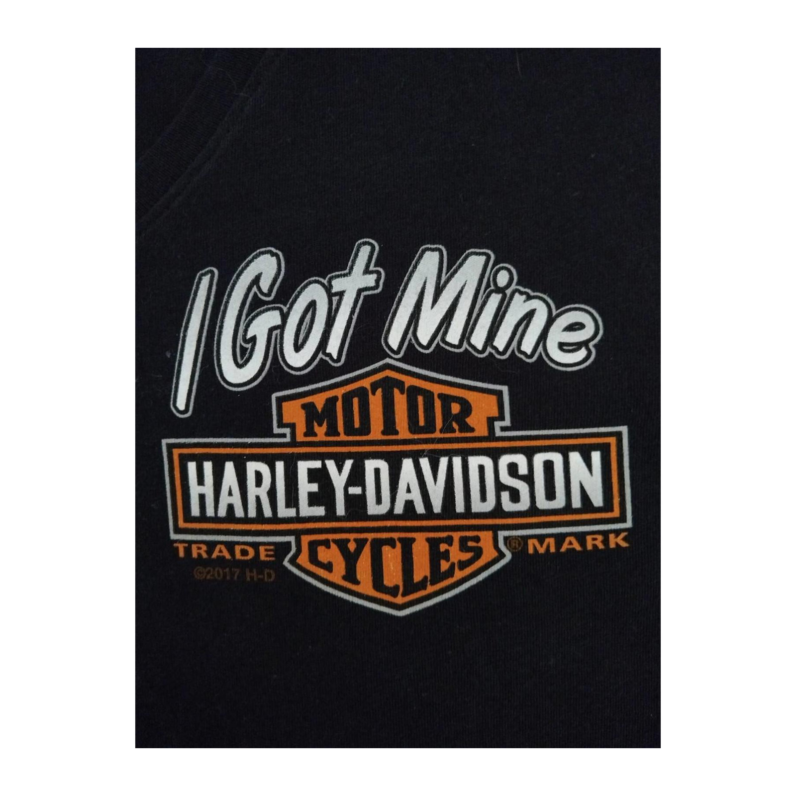 Harley Davidson Women’s Deep V Neck Short Sleeve T Shirt Black L