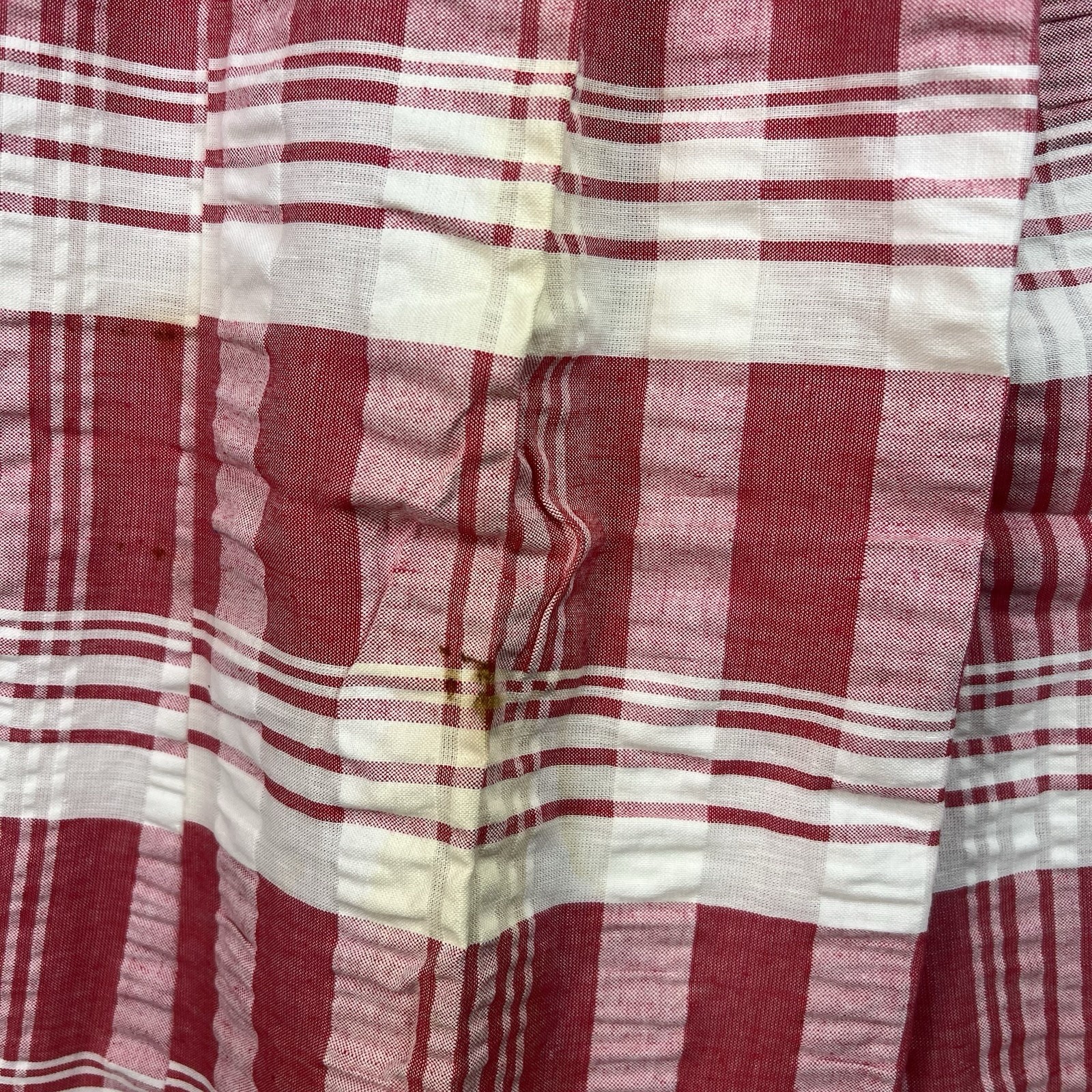 VINTAGE 60’s 70’s Tomboy Plaid Bell Bottom Pants Size 9 Red White Gingham USA