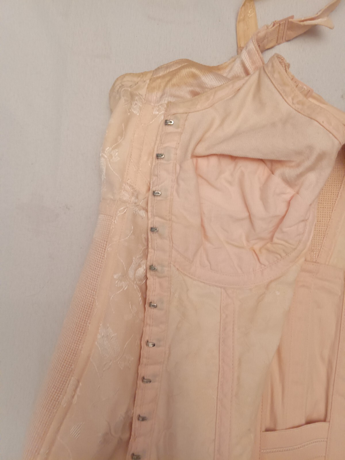 1940s 1950s Vintage Shape wear Girdle And Courset, Pink Floral Undergarments