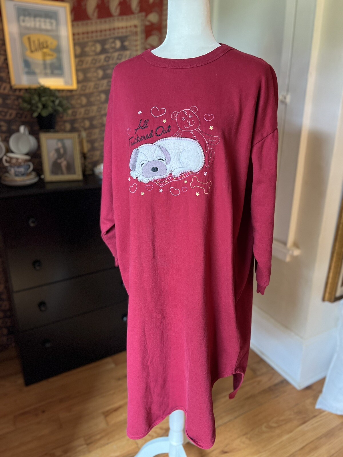 Vintage 90’s Comfy Sweater Long Sleeve Nightgown Size Large