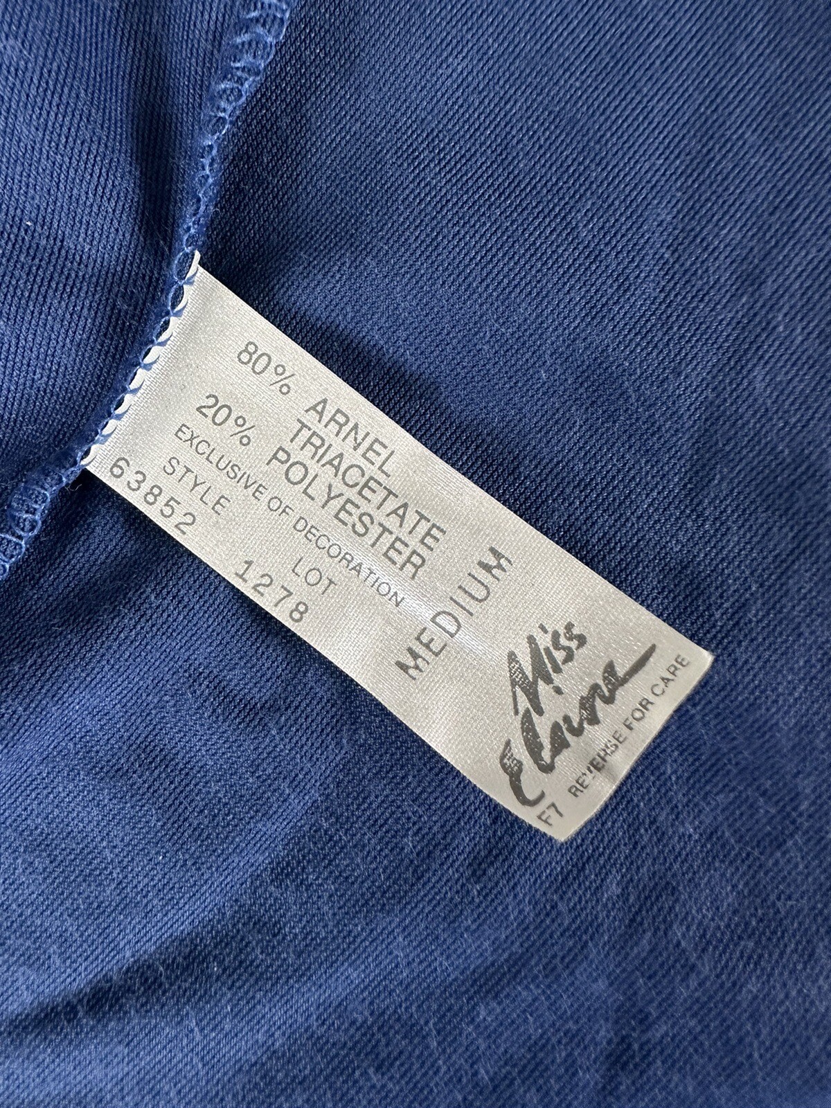 Vintage Miss Elaine Long Blue Velvet Bathrobe Double Button Very Regal- POCKETS