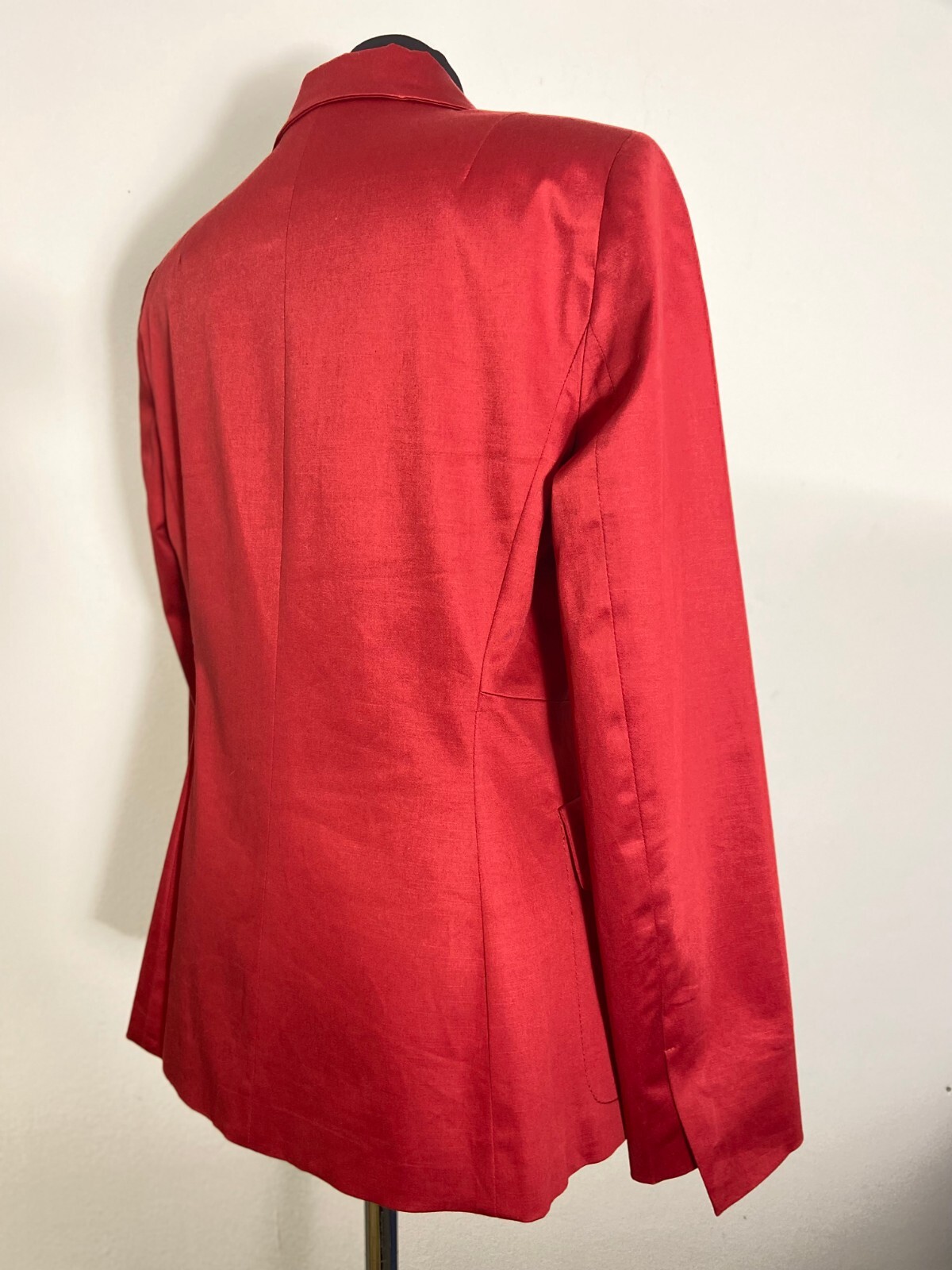 Womens Vintage 90s blazer by Max&Co | Stunning Red cotton and linen Blazer