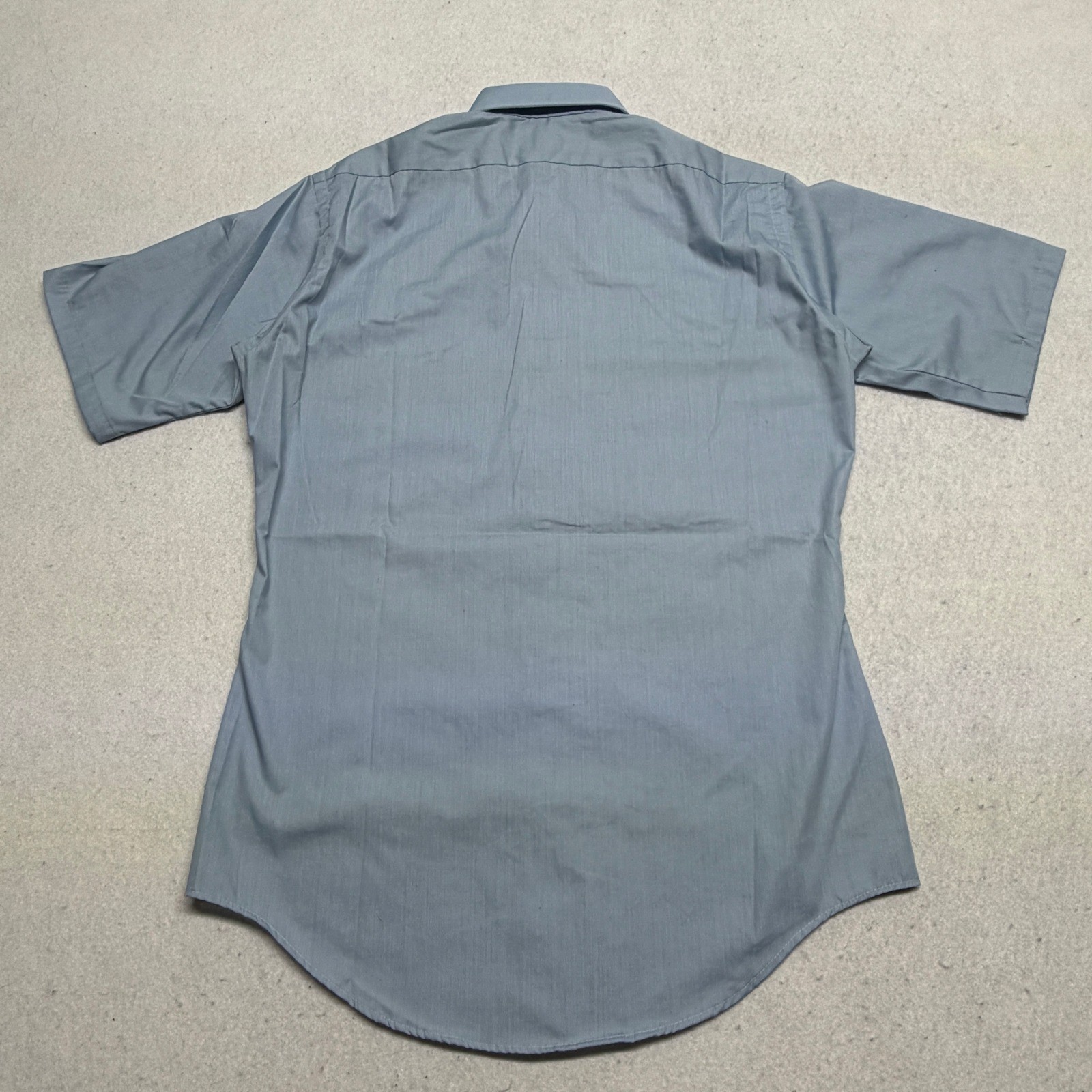 Vintage JCPenney MW No Iron Short Sleeve Button Down Shirt Blue Collar Small