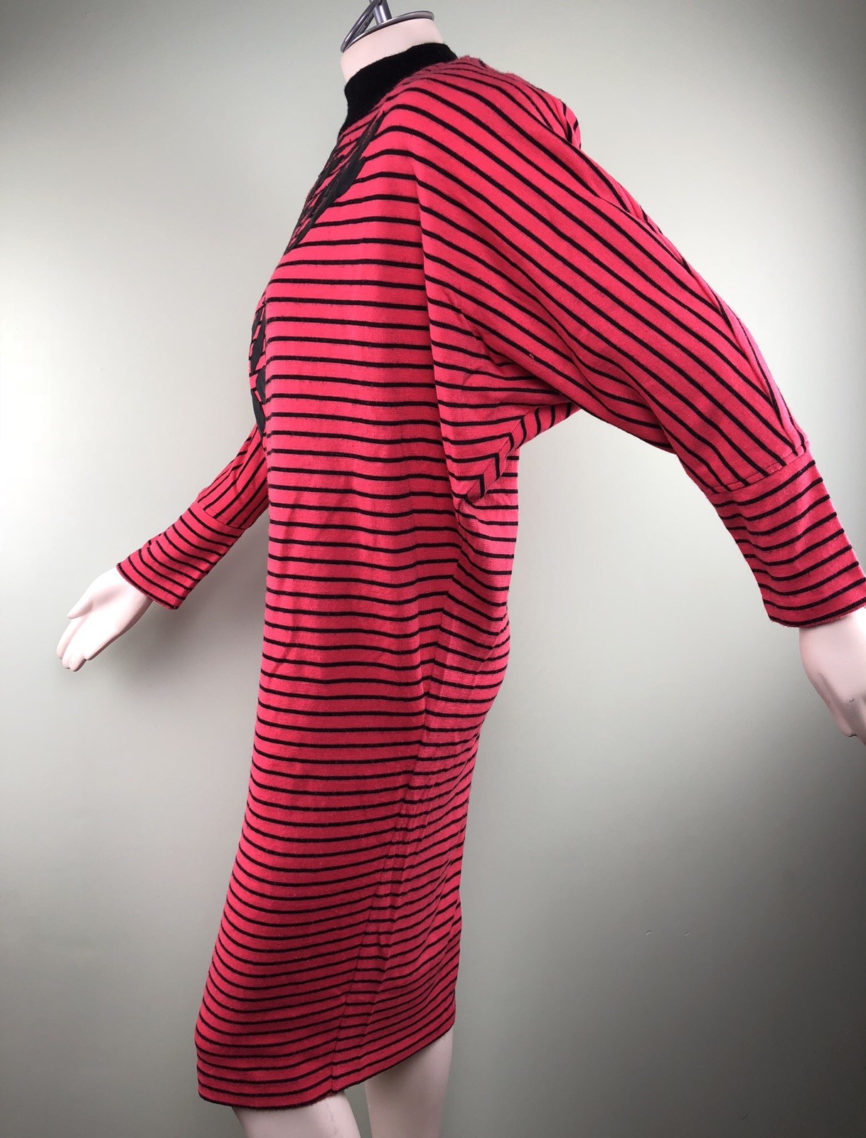 Vintage AVANT GARDE Frisson PARIS Wool Knit Sweater Dress 80s 90s 42 S M L 4 6 8