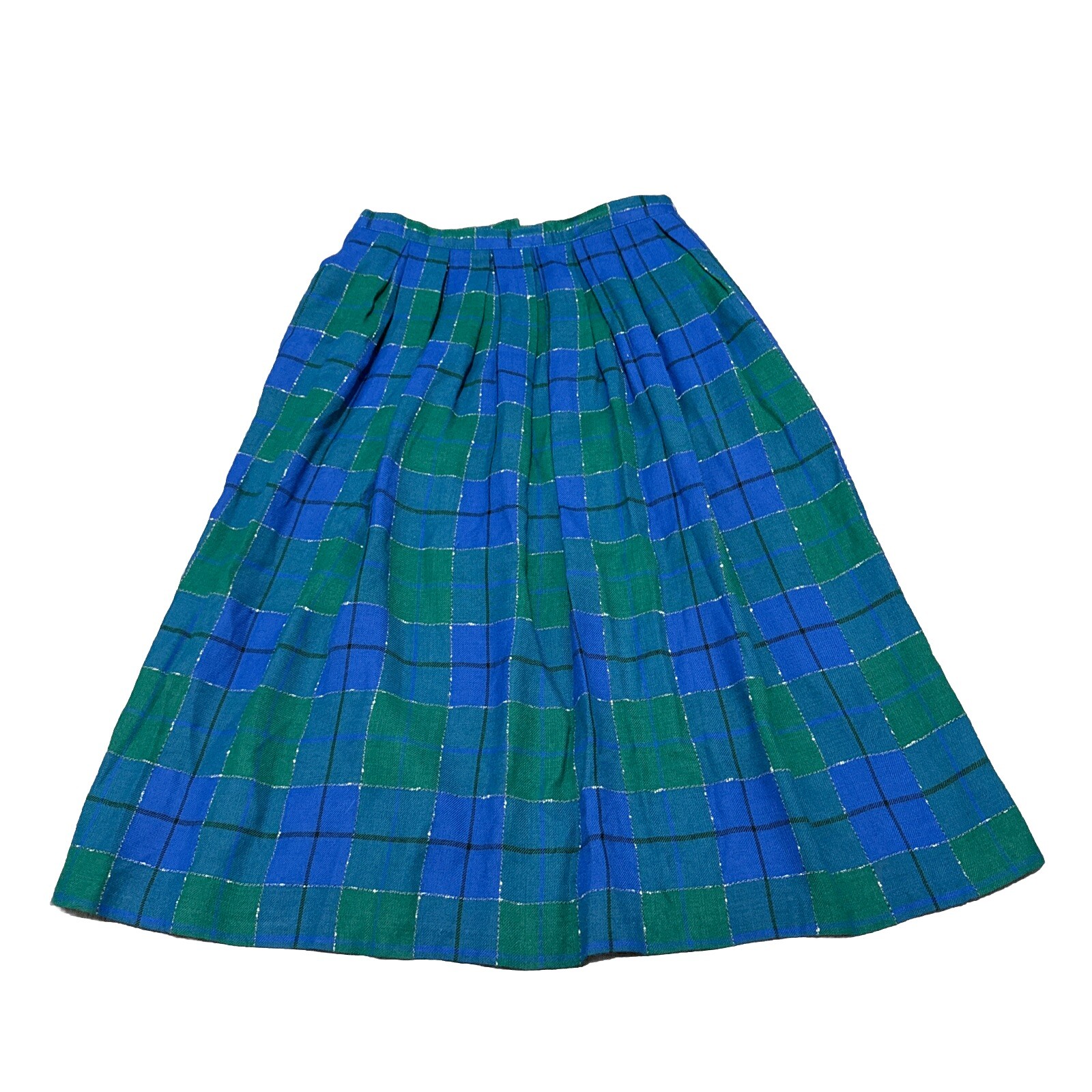 Vintage Fundamental Things women’s Pleated Maxi Skirt Size 10 Boho retro blue