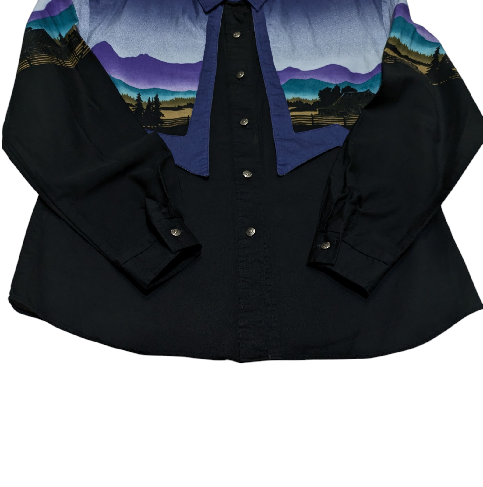 Vintage 90s Womens Roper Western Shirt Large Colorful Rockabilly Cowgirl Rodeo