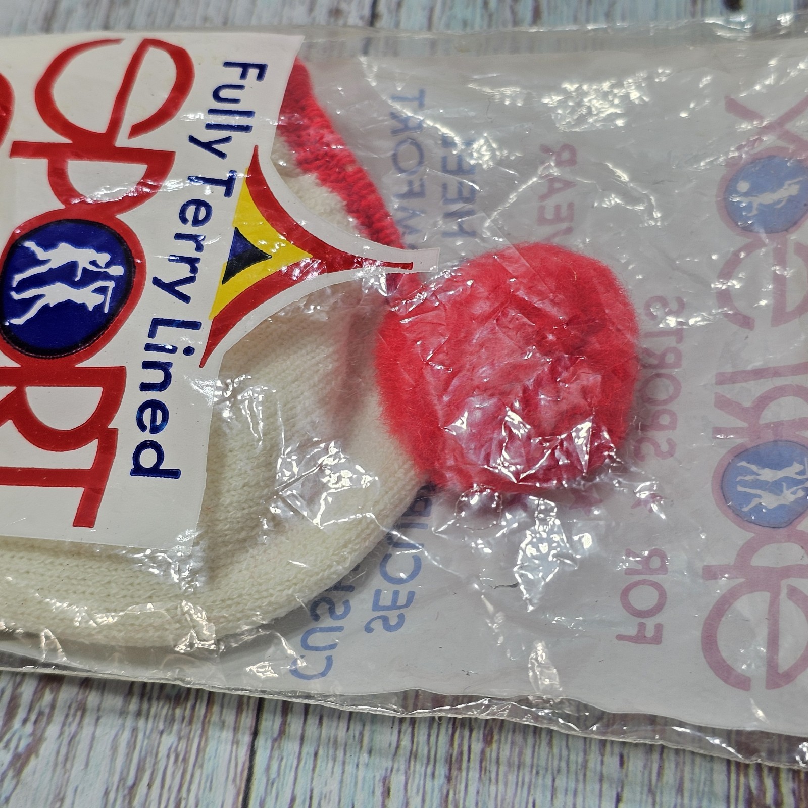 Vtg NOS Pom Pom Ankle Sport Socks RED POMS In Original Package Sport Sox