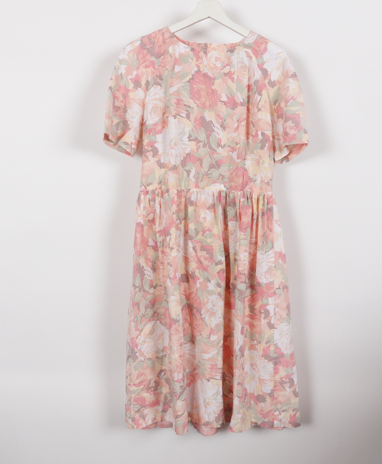 Vintage 70s Women’s Prairie Sun Foral Rose Dress Size Women’s Medium Pastel Pink