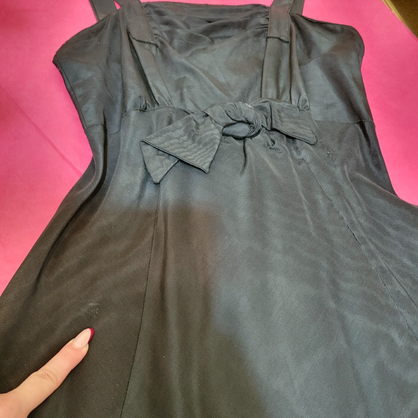 Vintage 30s/40s Black Evening Gown Elegant Maxi Dress