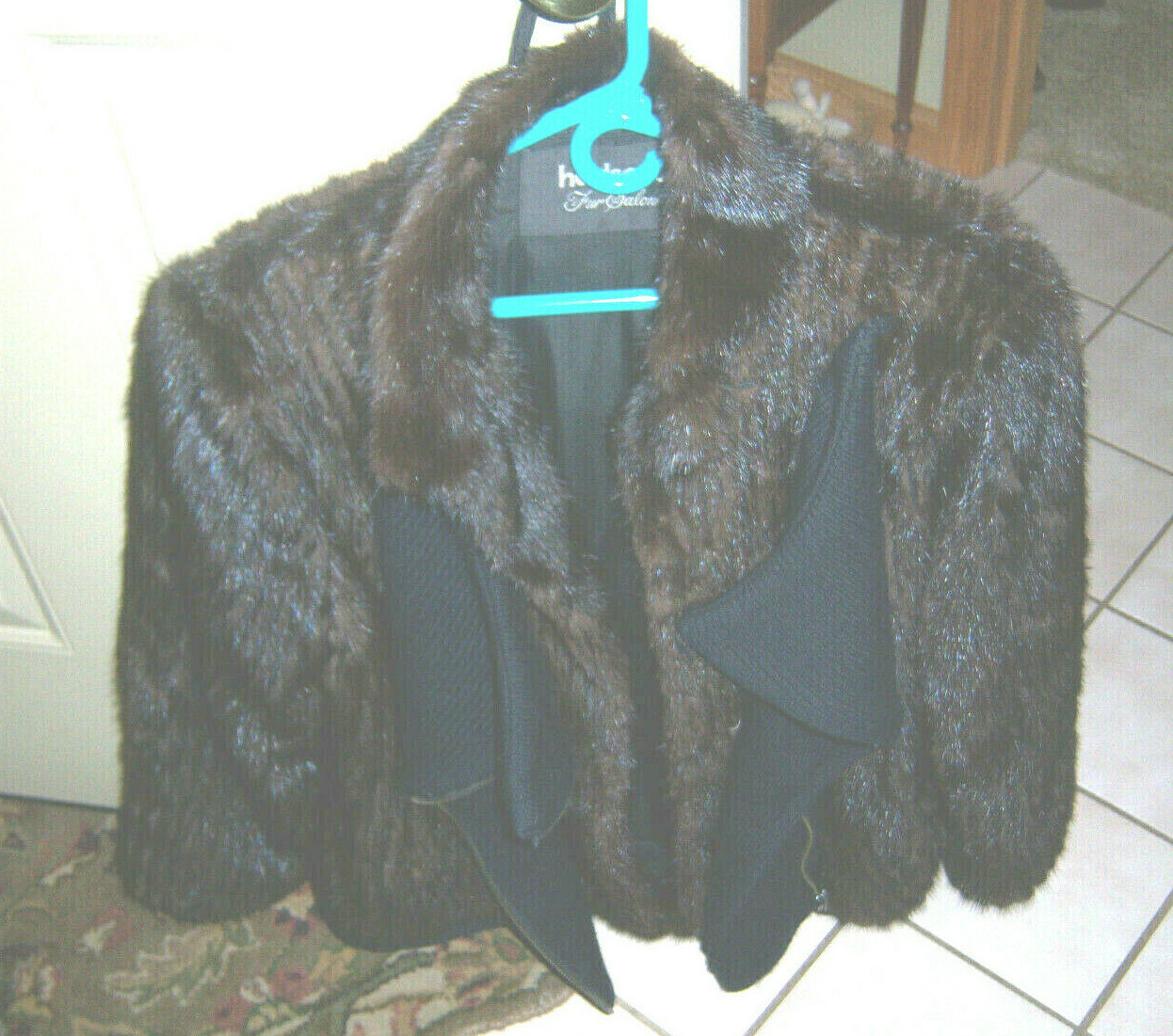 VTG SHARP!! RETRO TRENDY RETRO Hudson’s Fur Salon Beaver Sweater COAT SIZE M/L
