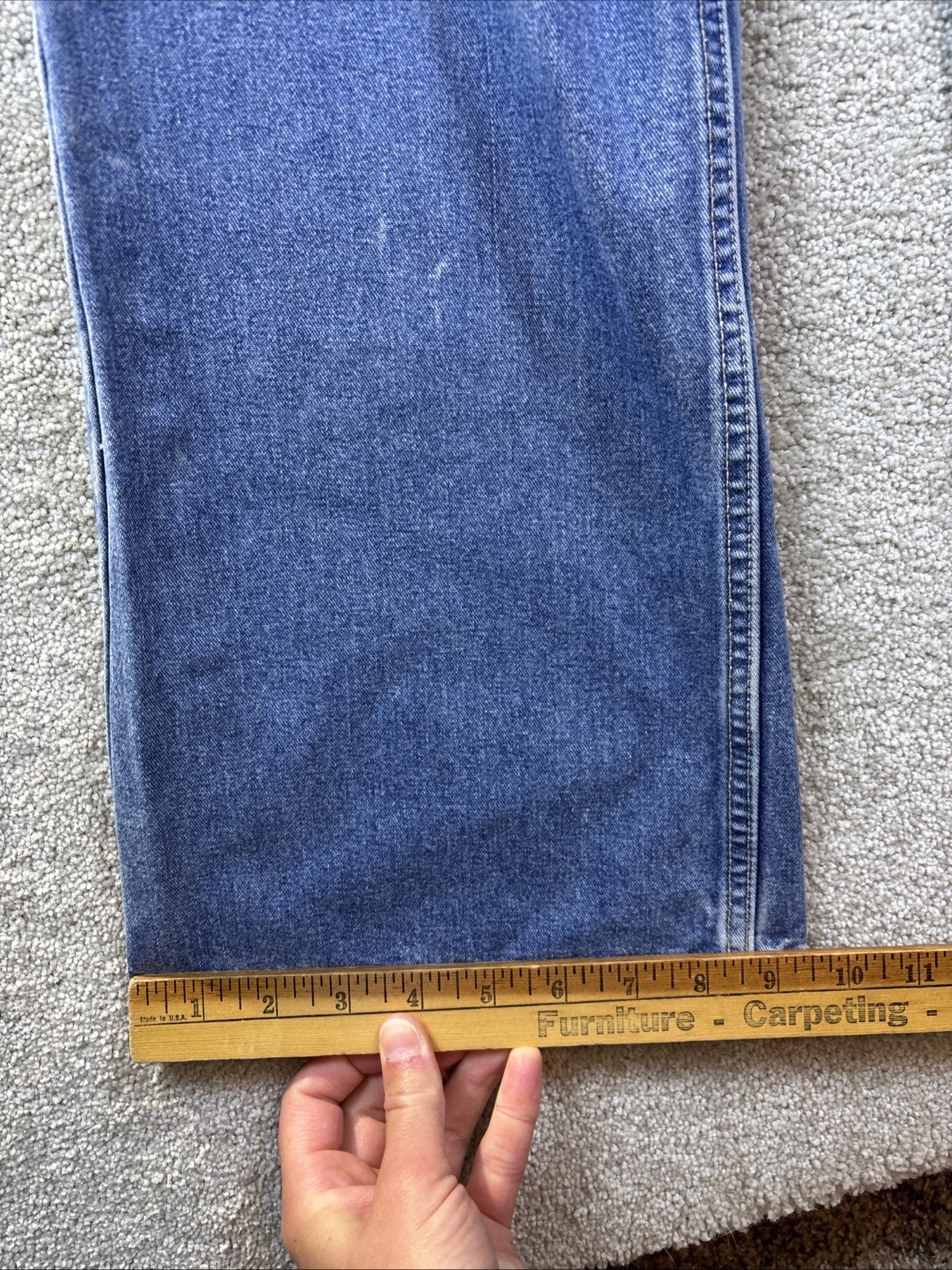 Tommy Jeans Button Fly Denim Womens 13 Junior (32×31) Blue Vintage Straight Leg