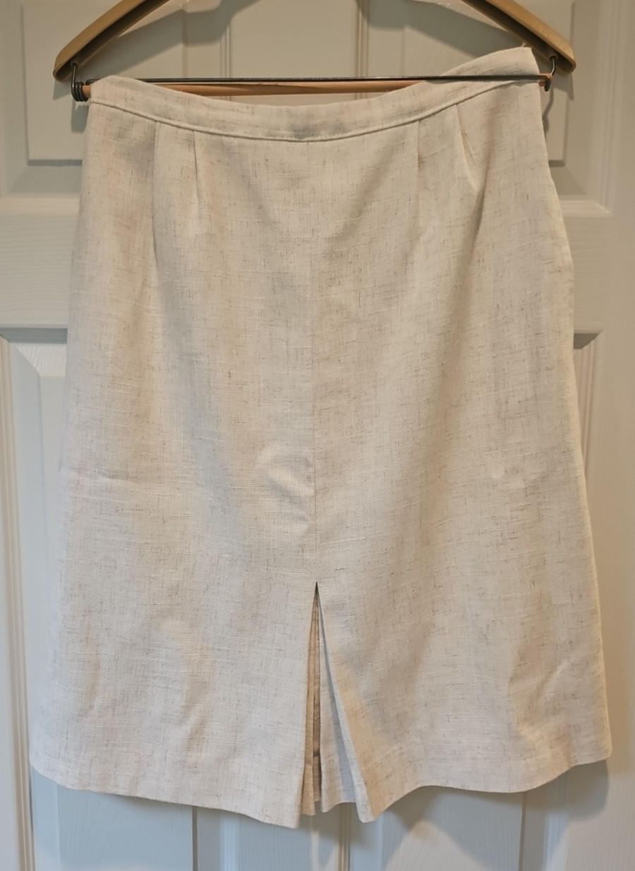 Vintage Skirt Sears Below Knee Pleated Union USA Made No Size Pockets! Read
