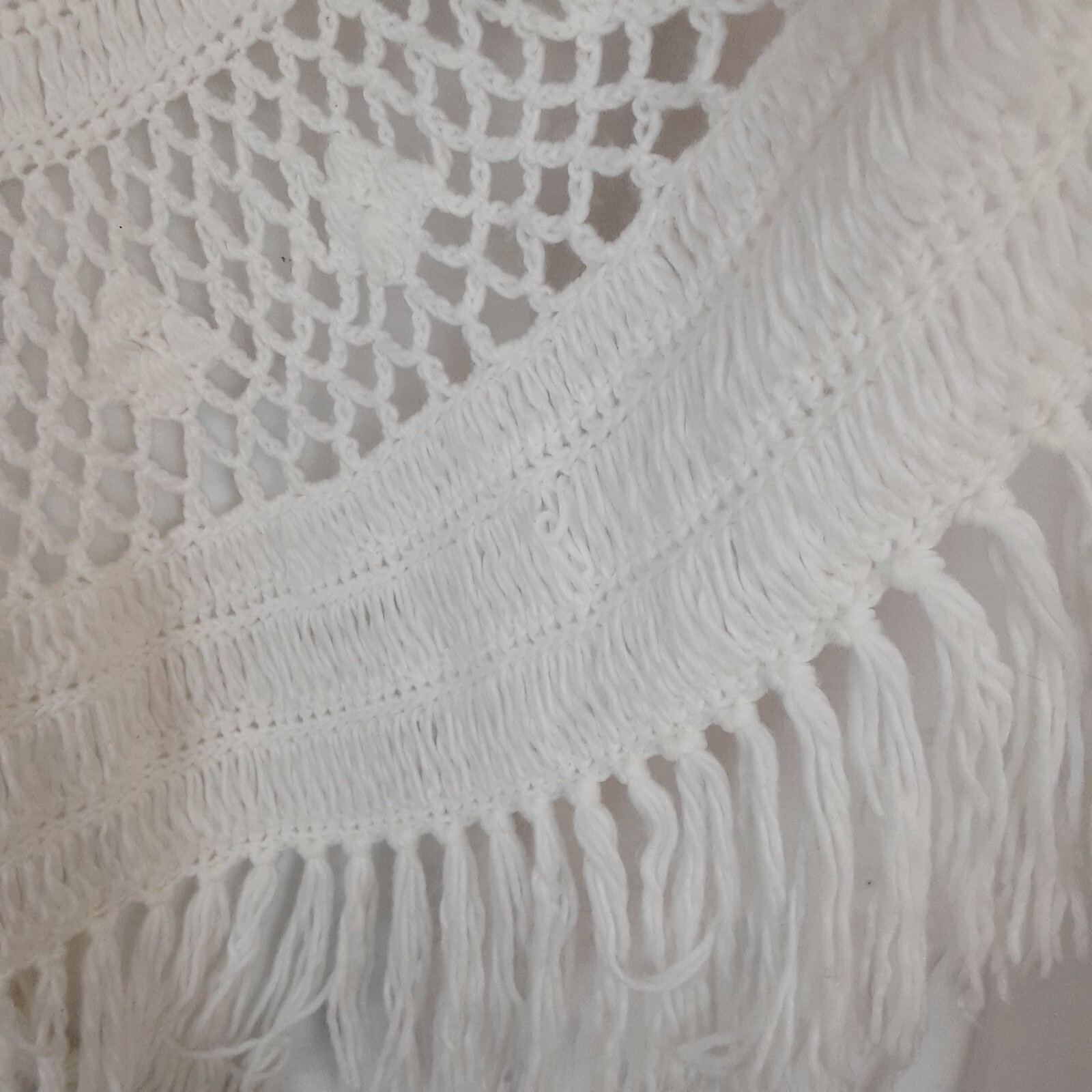 Celebritees by Desco Vintage Hand Crocheted Off White Sweater Shrug