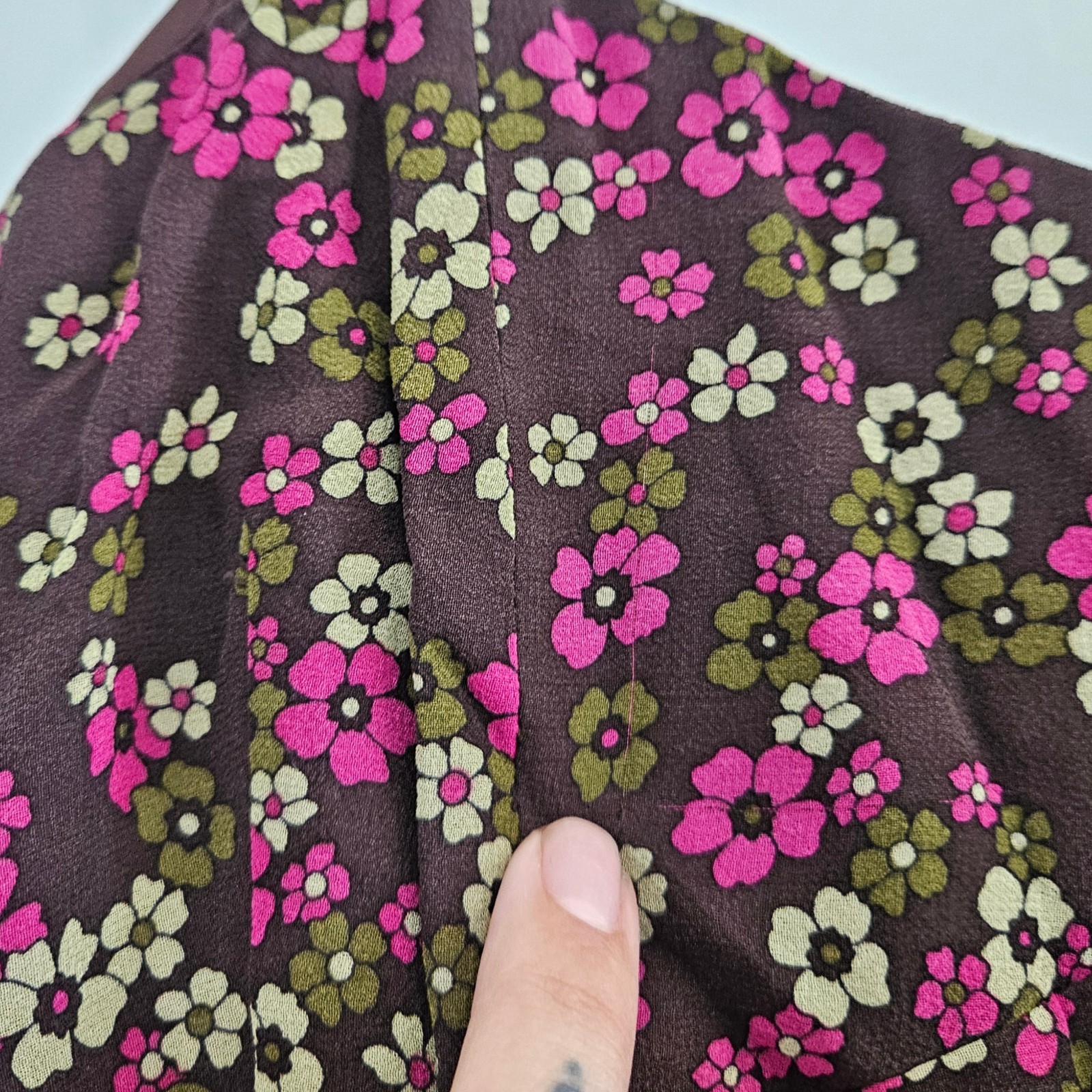 Rare Vintage Y2K Nanette Lepore Art Noveau Silk Floral Fairy Dress Size 6