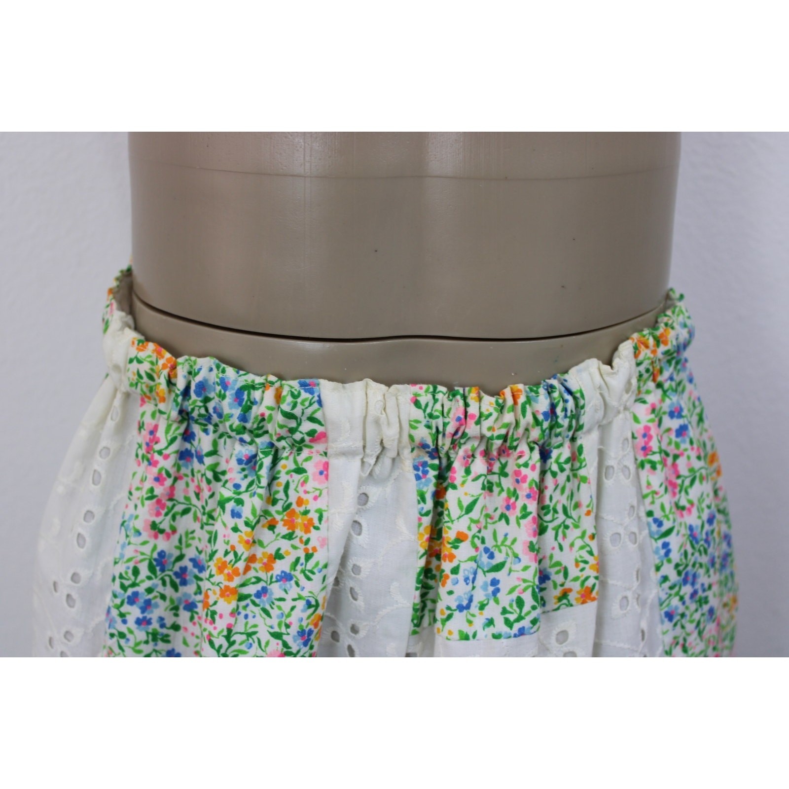MR.HANK Vintage 60s 70s Patchwork MOD Boho Hippie Skirt Waist Stretch
