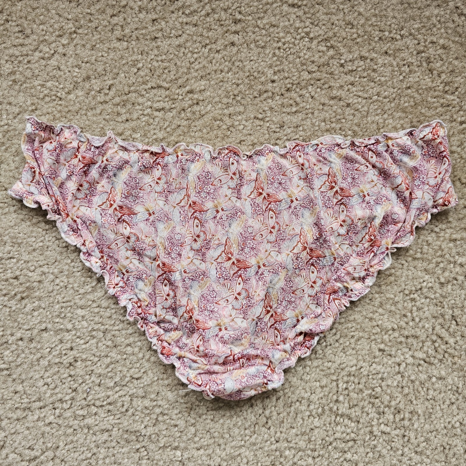 Victorias Secret 2009 y2k shirred butterfly bikini sheer modal size large