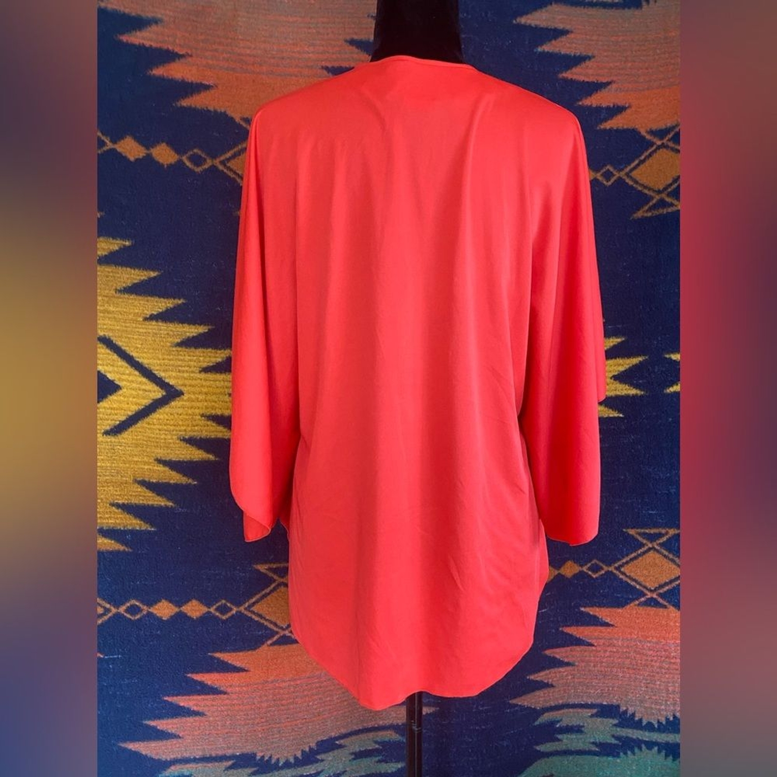 Vintage Shapely Bell/Kimono Sleeves Polyester Blouse! M/L OSFM
