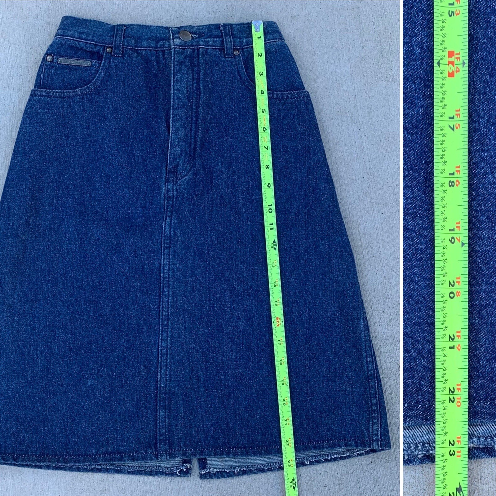 Vintage Gloria Vanderbilt for Murjani Denim Skirt High Waist 8 24 1/2” Waist