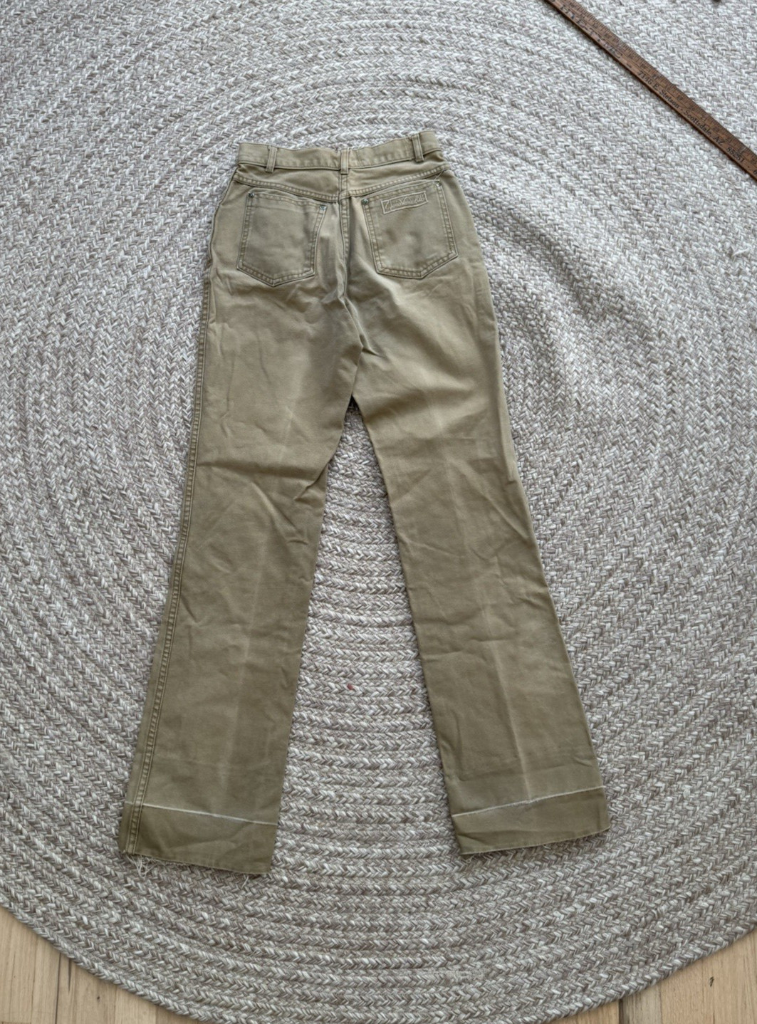 70’s Gloria Vanderbilt For Murjani Khaki Canvas Chore Pants Jeans.