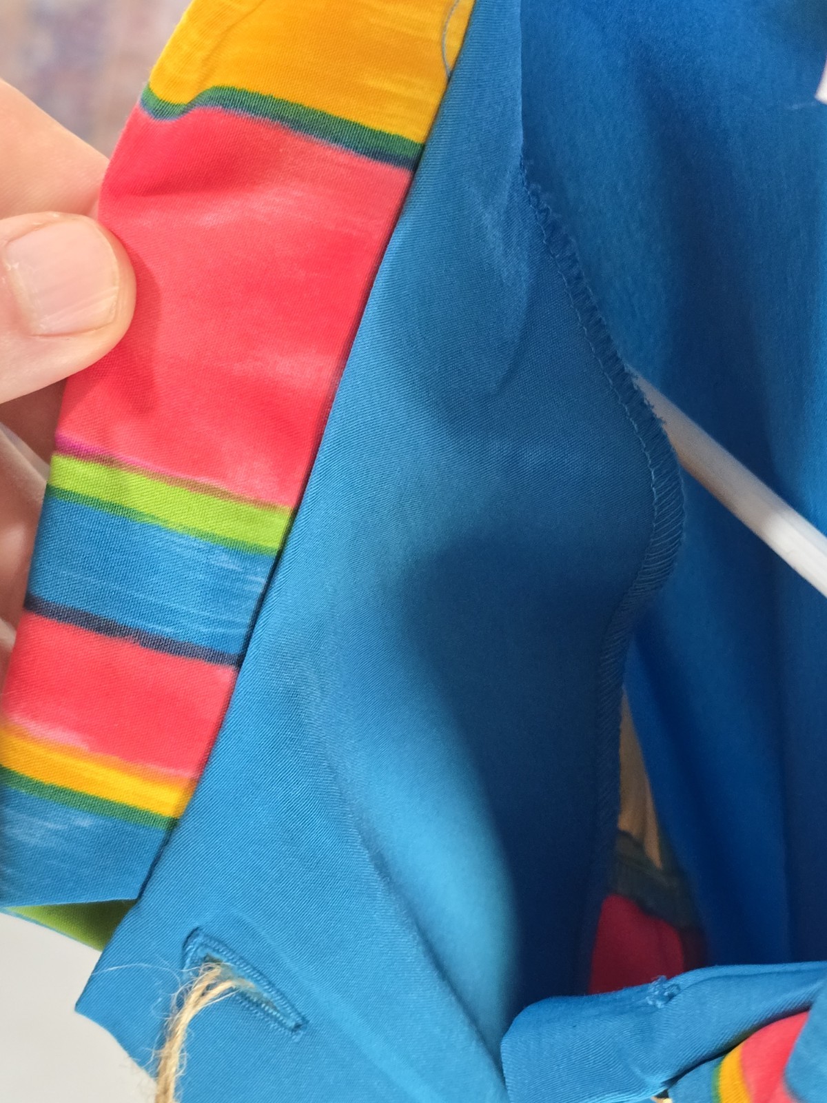 Jo Hardin 80’s Inspired Multicolor Silky Shirt with Metal Buttons