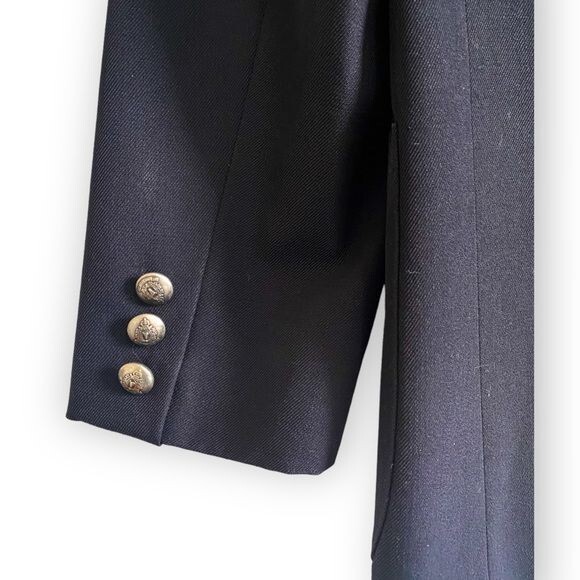 Vintage Et Vous (Paris) Navy Blue Wool Jacket, Size Unisex S, From 90s