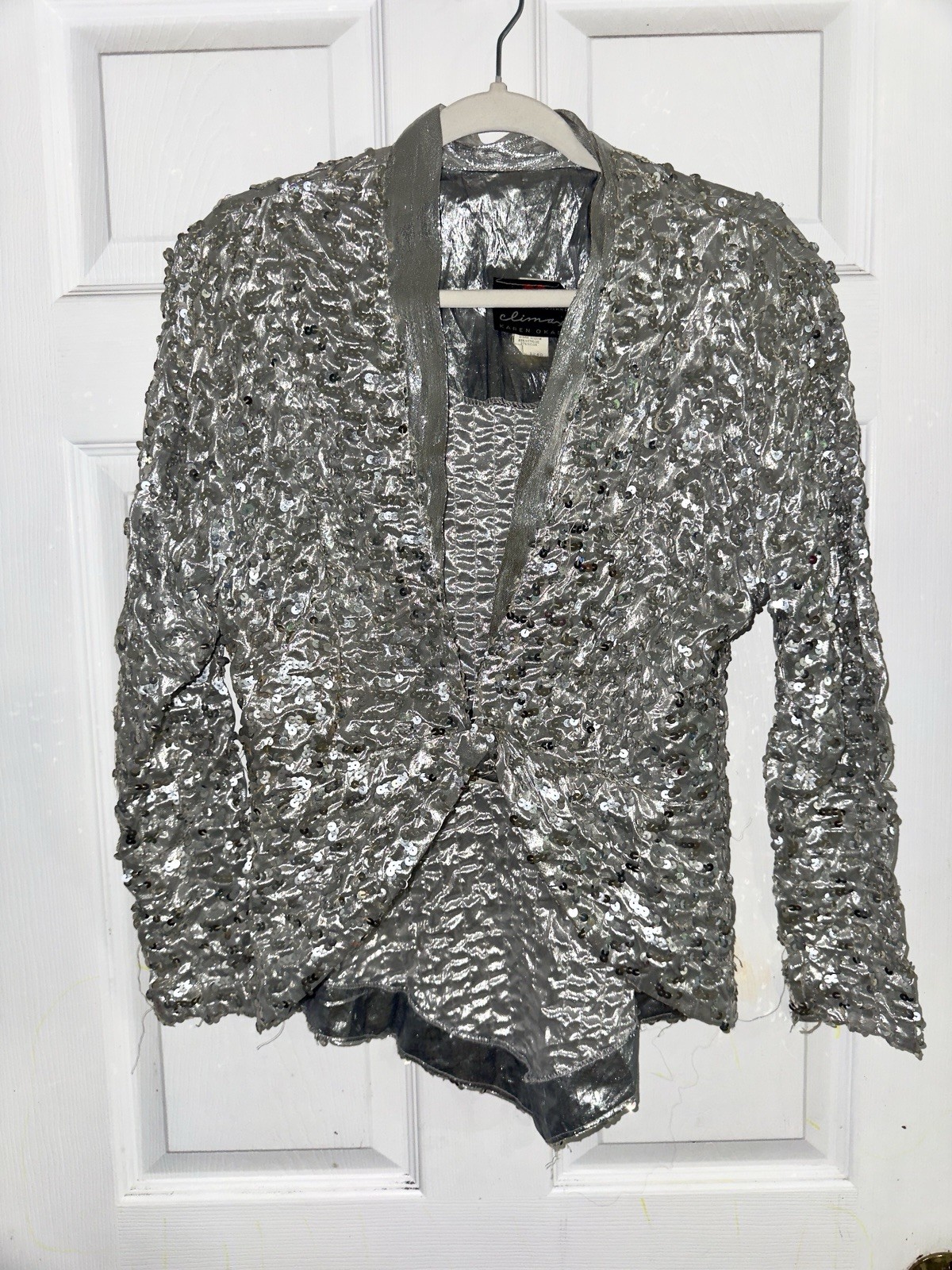 Vintage Climax David Howard Silver Sequin Top Medium/Large