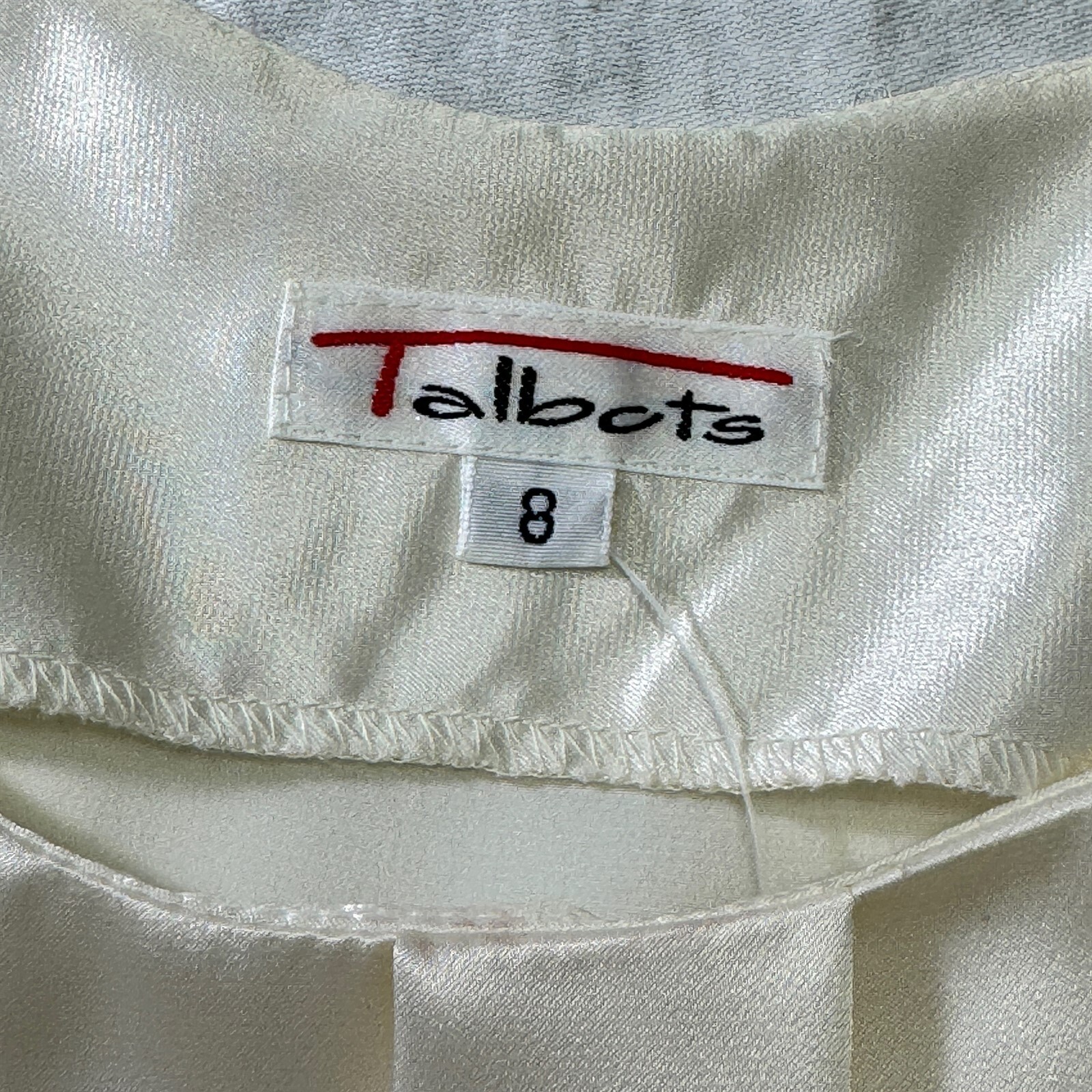Talbots Winter White Wool Suit Tuxedo Blazer Camisole Skirt Size 6 Vintage 1990s