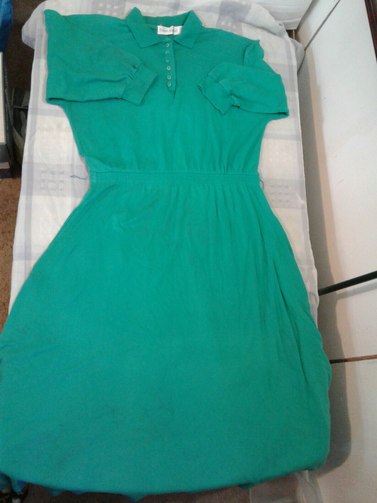 Vintage Robert Scott LTD Light Green Half Sleeve Dress (cb30)