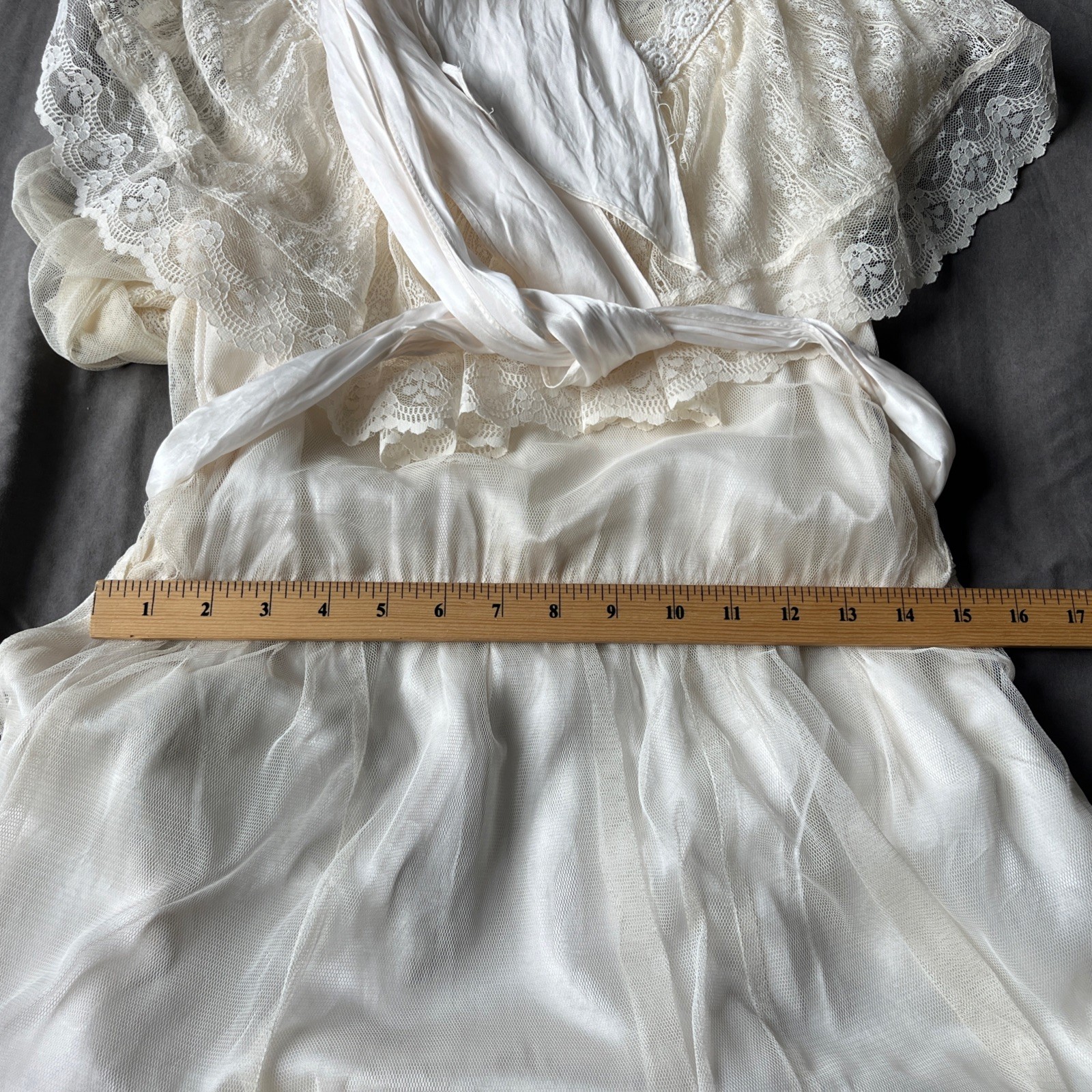 Gunne Sax 70’s Victorian Prairie Bridal Dress Crème Lace Romance Lined Rare Find