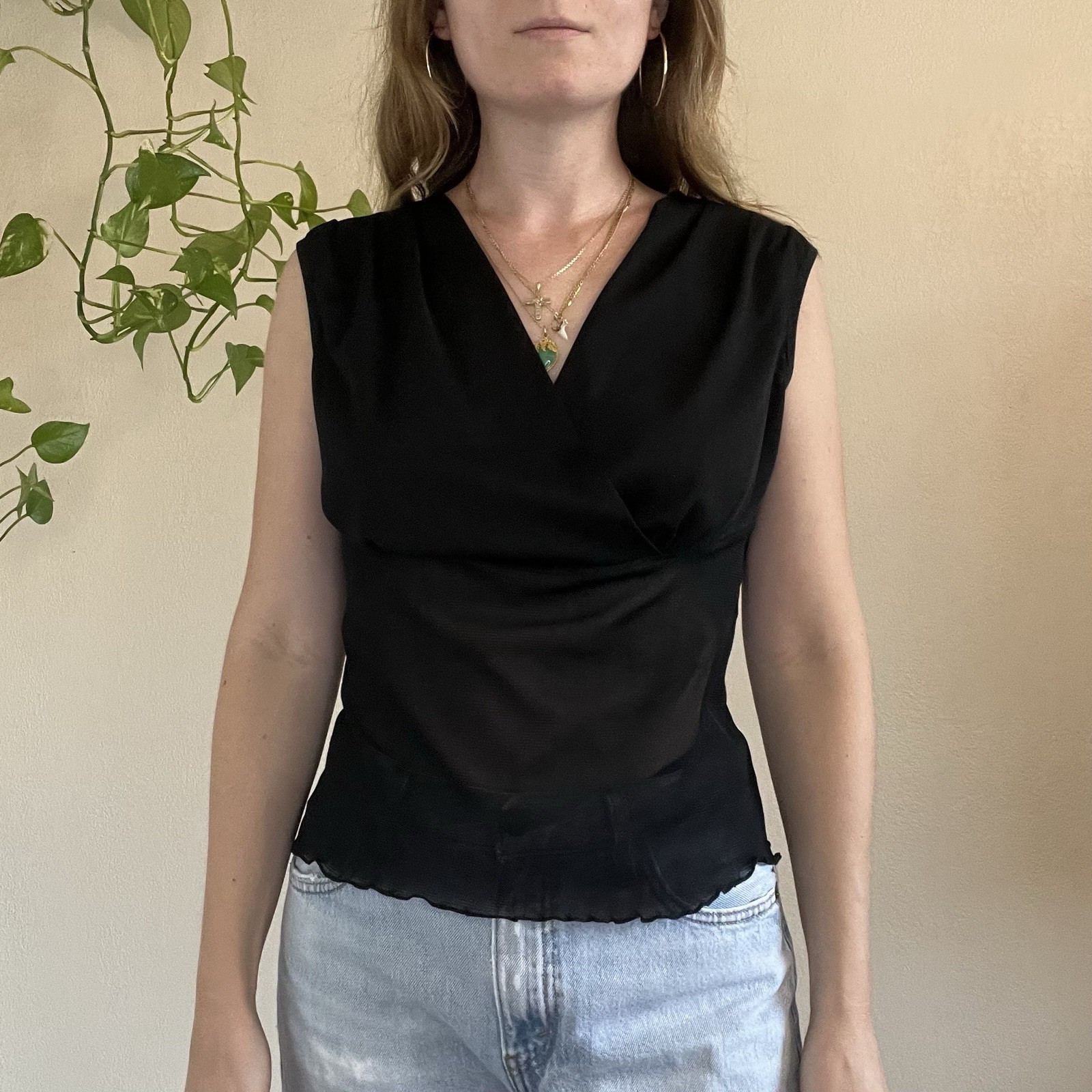 90’s/Y2K Bisou Bisou Sheer Mesh Tank