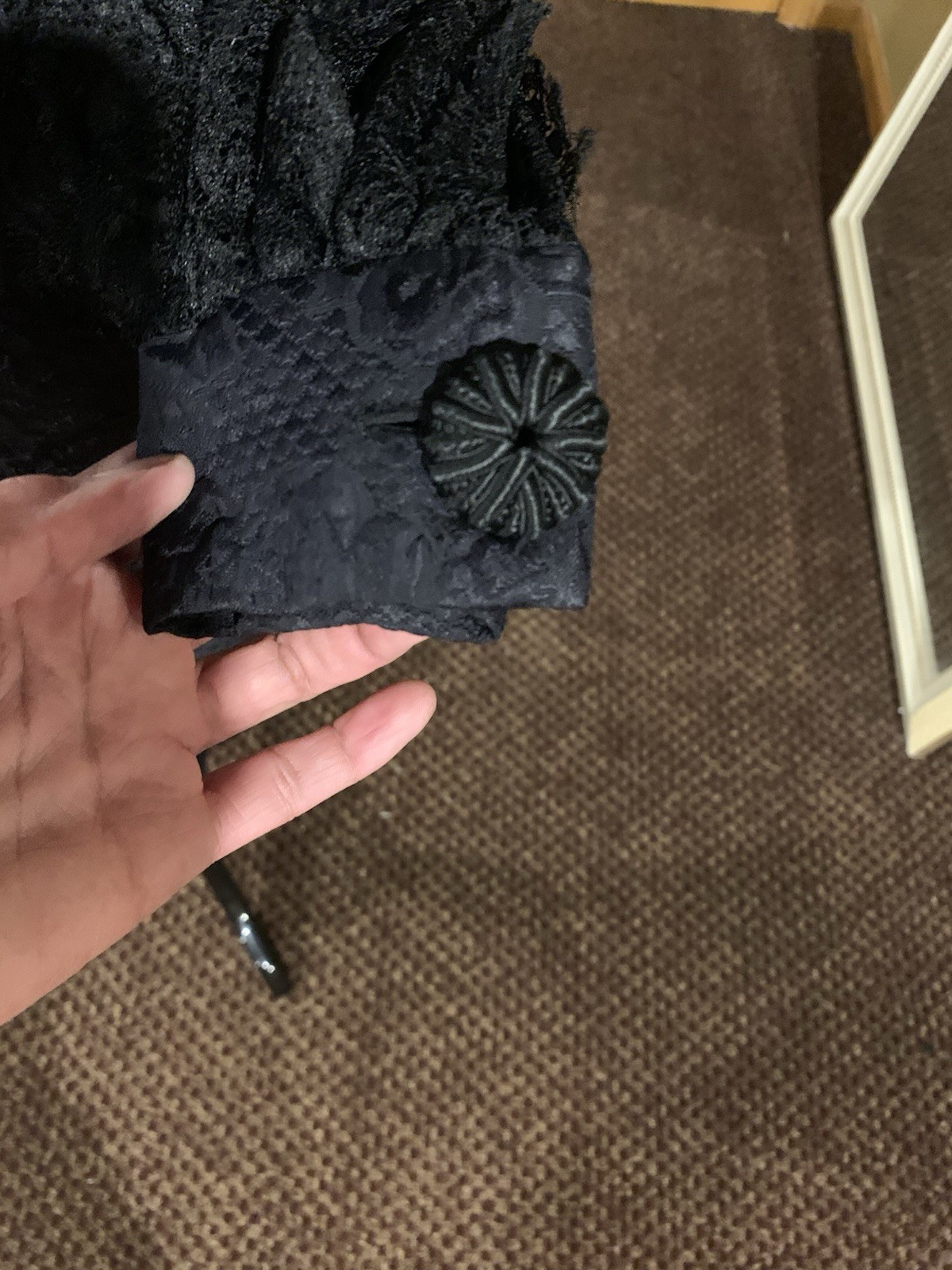Vintage 1990s Black/ Midnight Navy James Galanos Couture Cocktail Dress Size 4