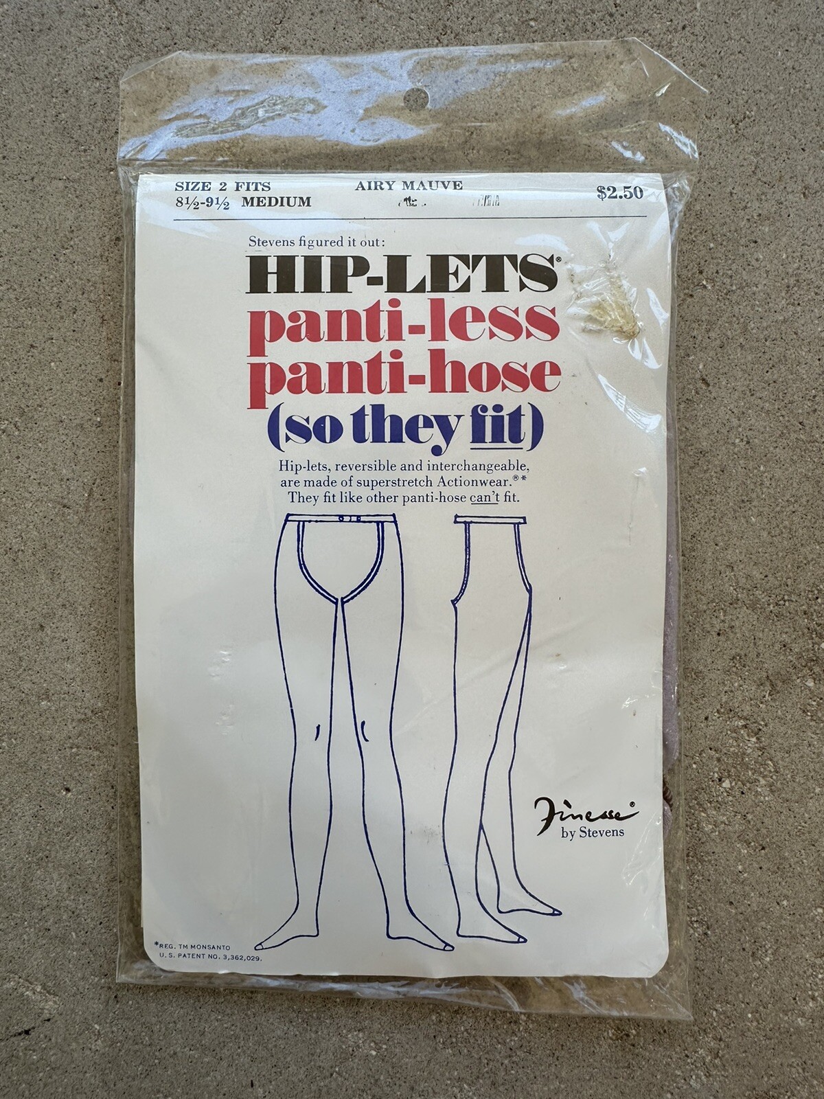 1960s Finesse Stevens Hip-Lets Panti-Less Chaps Stockings Hosiery Pantyhose VTG