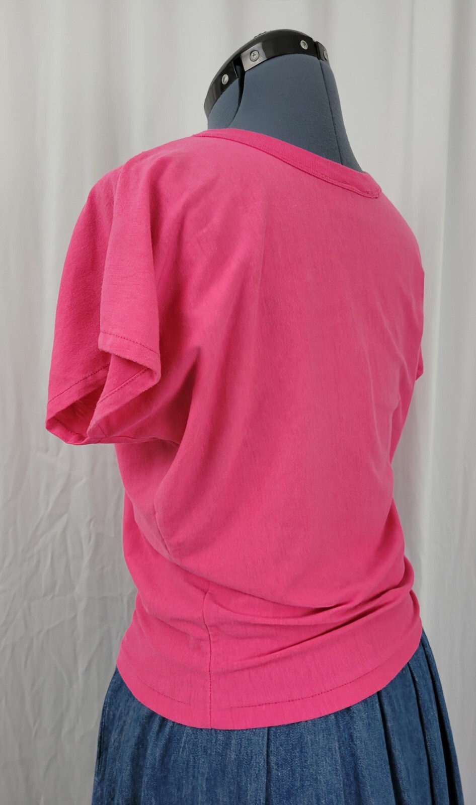 Vintage Project America Dropped Shoulder Top in Pink w Fitted Waist Size L?