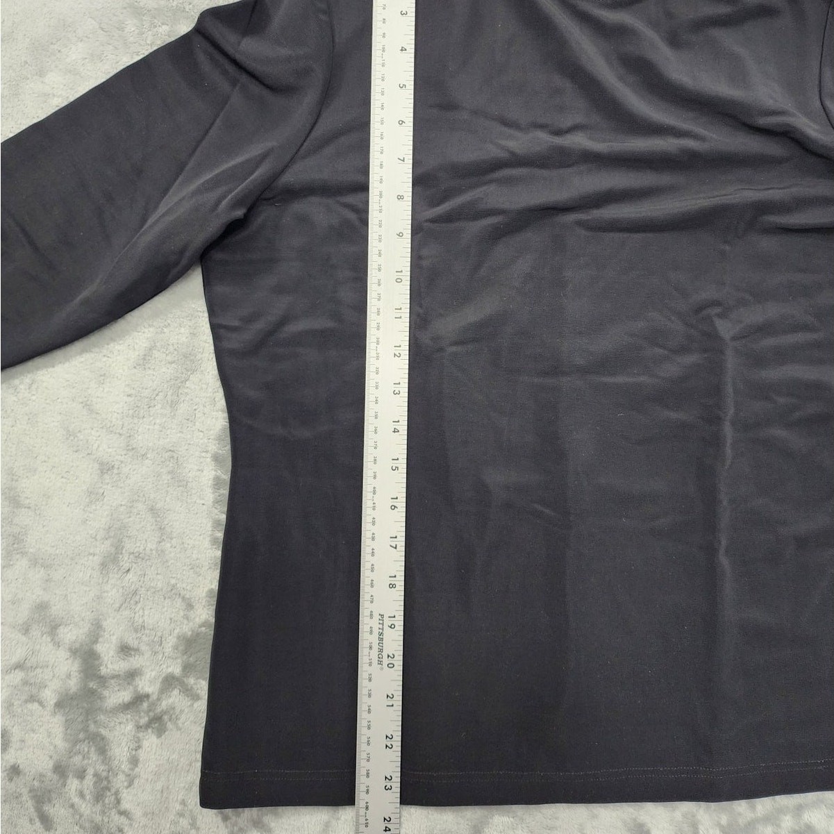 Vintage Pendleton Studio Top Womens M Black Mock Neck Long Sleeve Stretch Nylon