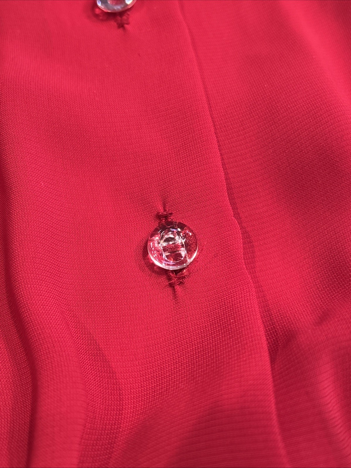 Vintage Women’s Dark Red Elastic Waist Shirt Sleeve Dress Embroidered Flowers