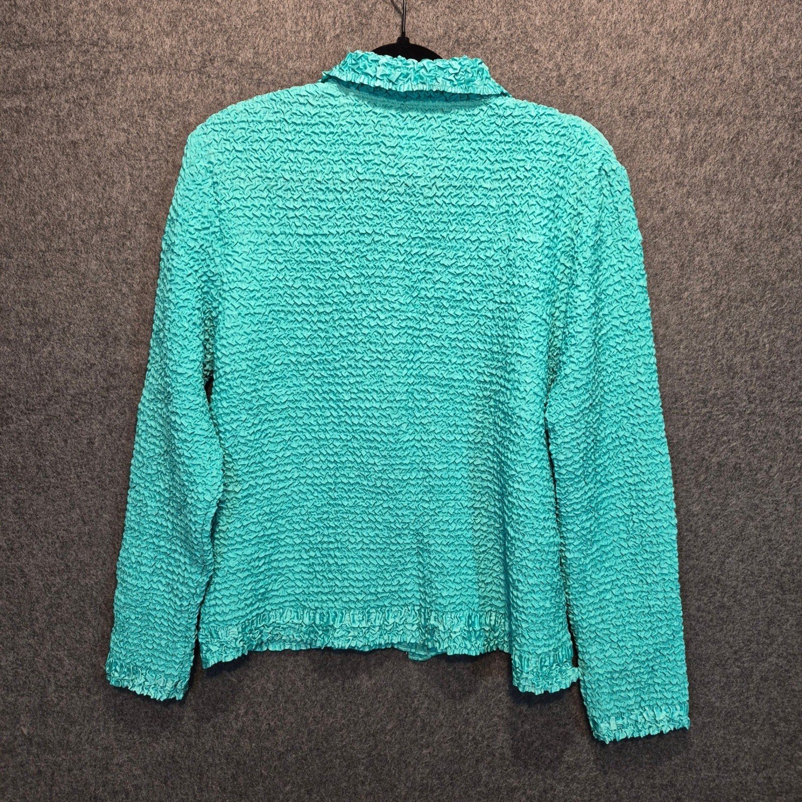 Rafael Vintage Popcorn Texture Button Front Blouse Sm Y2K Whimsigoth Fairycore