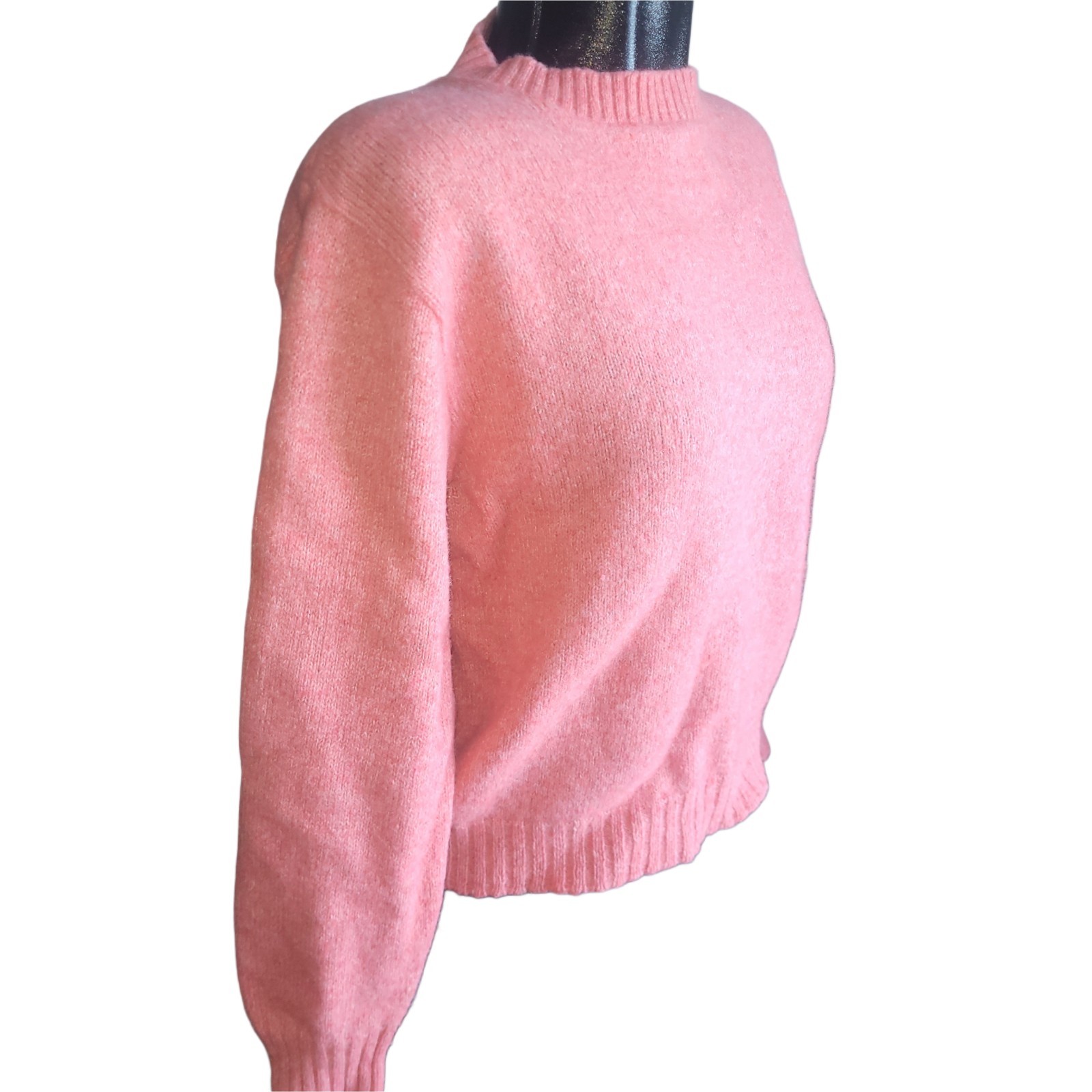 McGregor Royal Clan Vintage Pink Shetland Wool Blend Crew Neck Sweater L